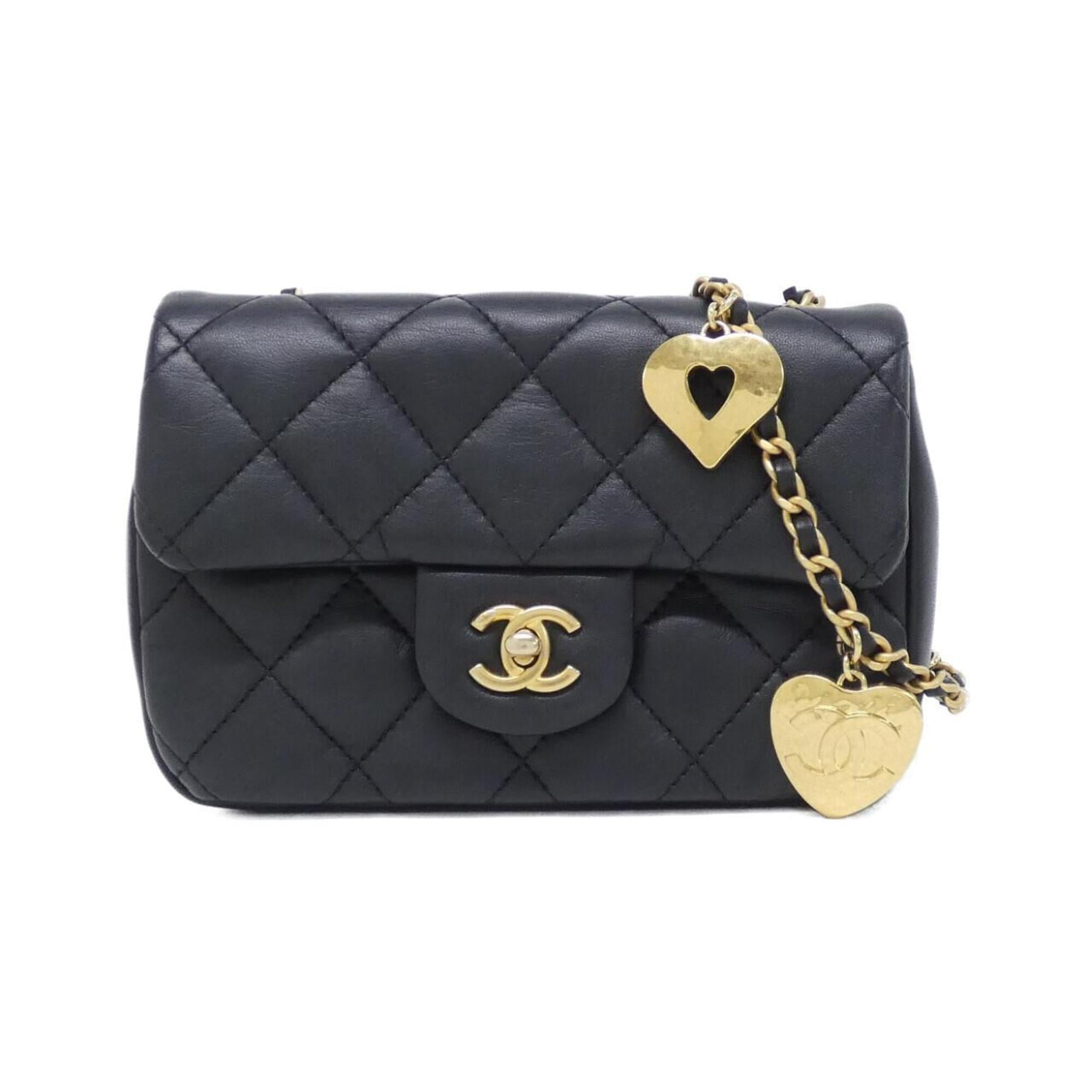 Chanel Black Leather Shoulder Bag (Pre-Owned)