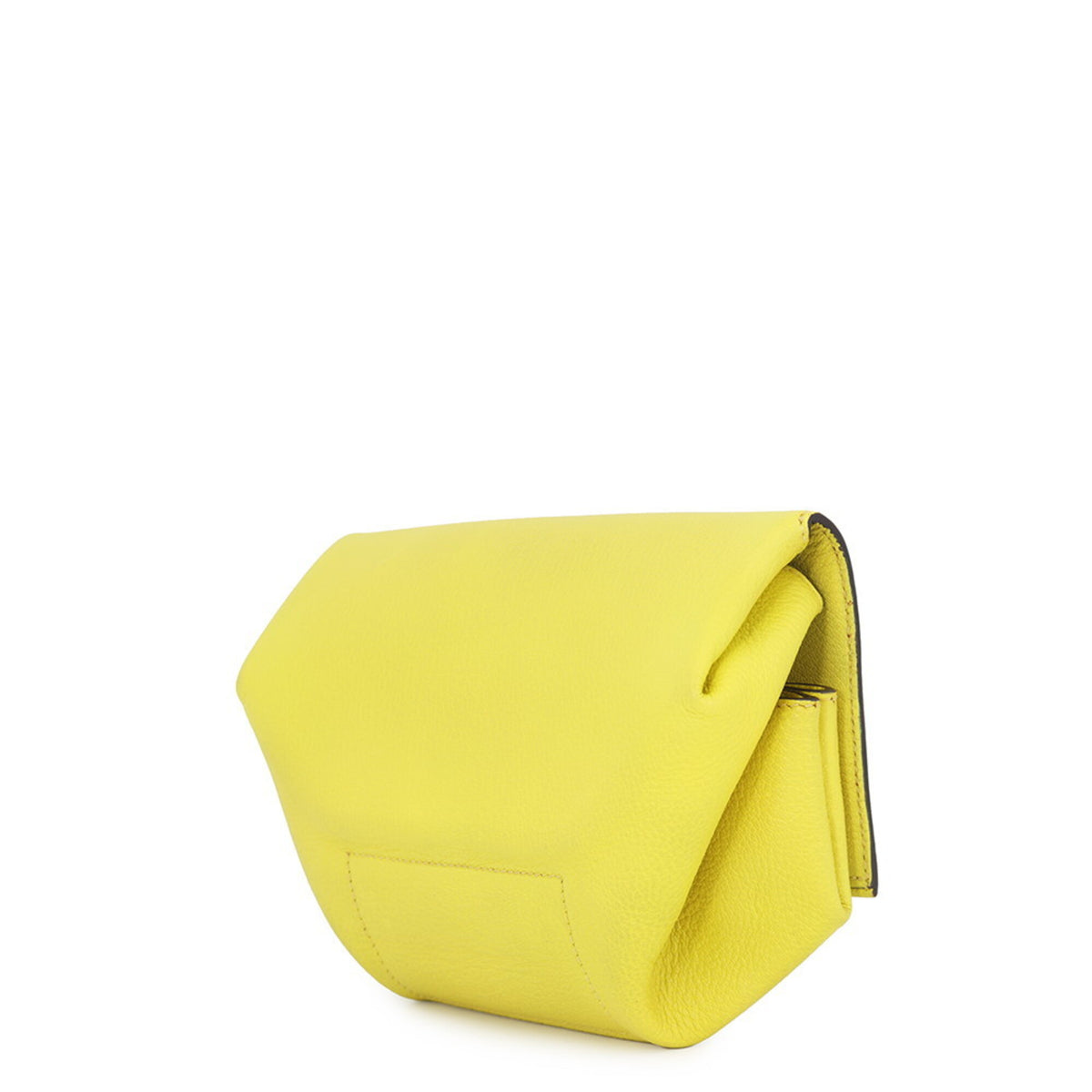 Hermes Lime Chevre Myzore Leather Clutch Bag Handbag (Pre-Owned)