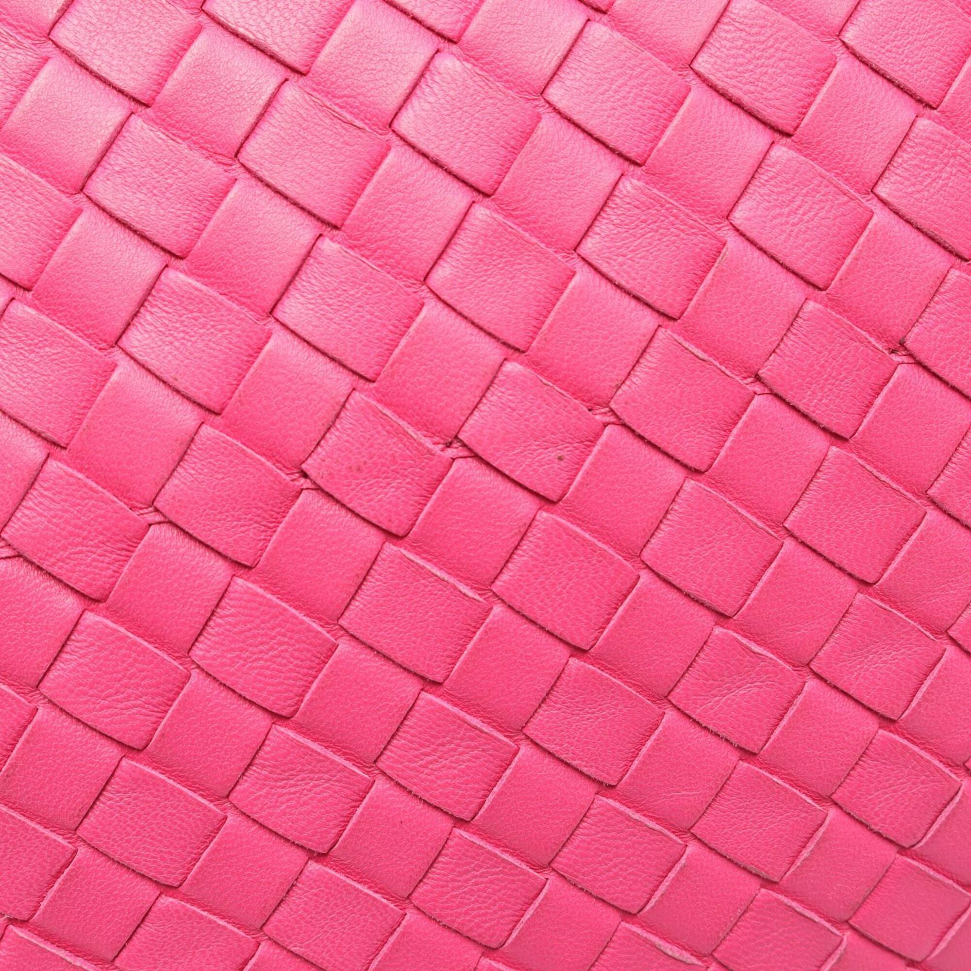 Bottega Veneta Intrecciato Pink Intrecciato Handbag Tote Bag (Pre-Owned)