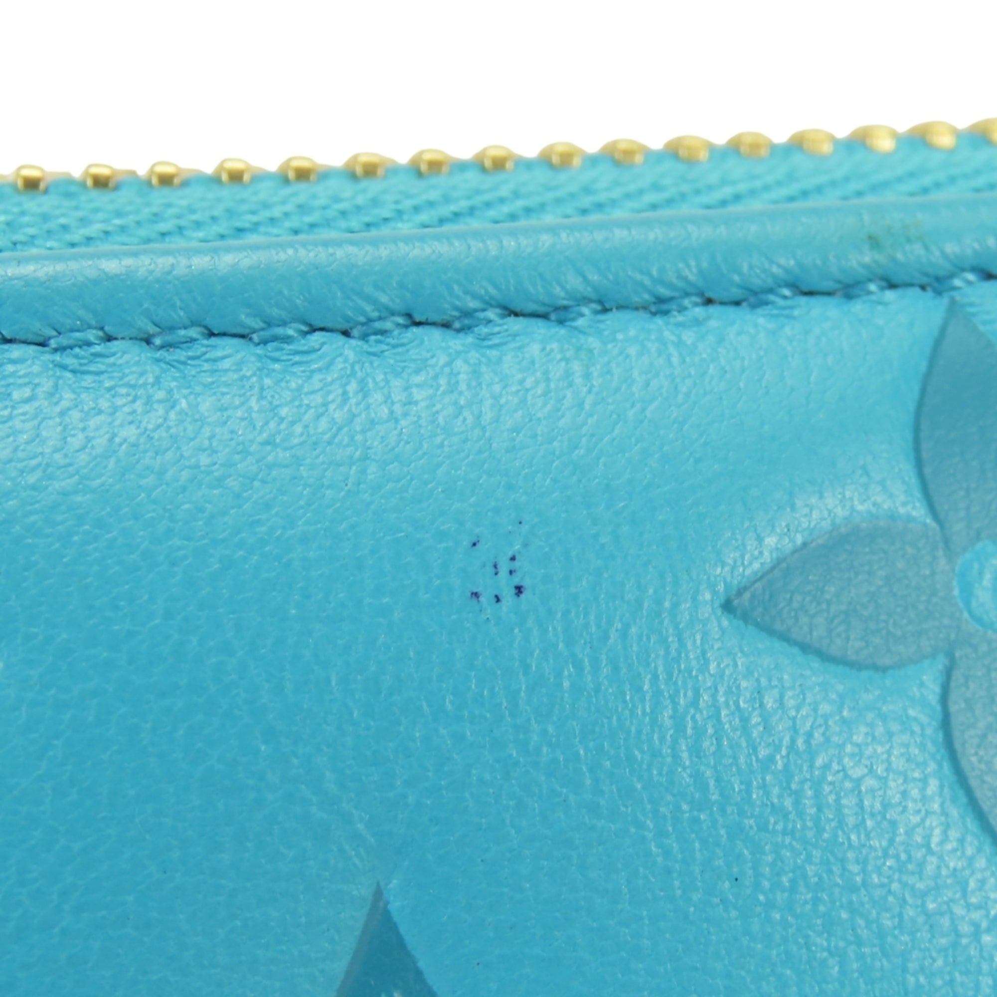 Louis Vuitton Monogram Turquoise Monogram Long Wallet (Bi-Fold) (Pre-Owned)