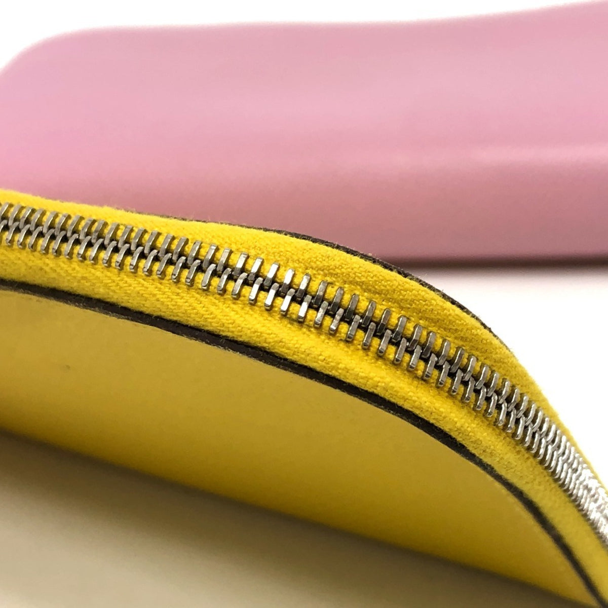 Hermes Pink Yellow Epsom Leather Long Wallet (Bi-Fold) (Pre-Owned)