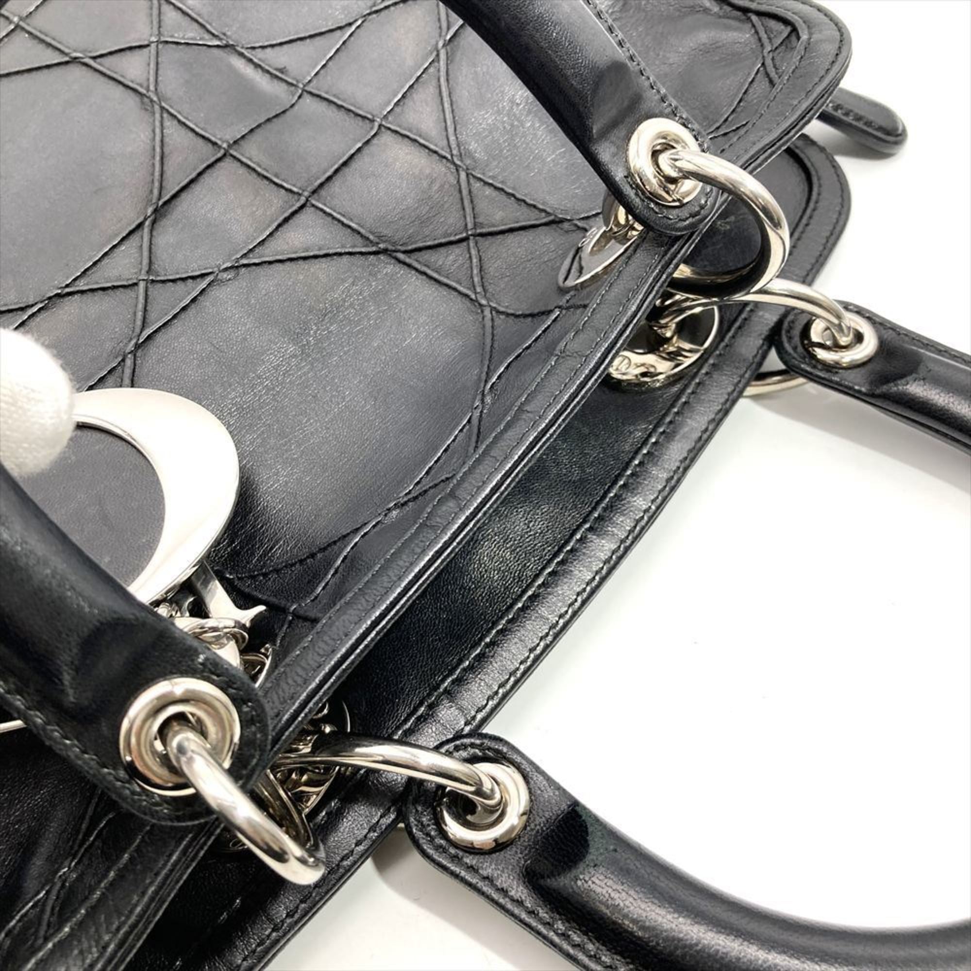 Christian Dior Black Leather Handbag (Pre-Owned)
