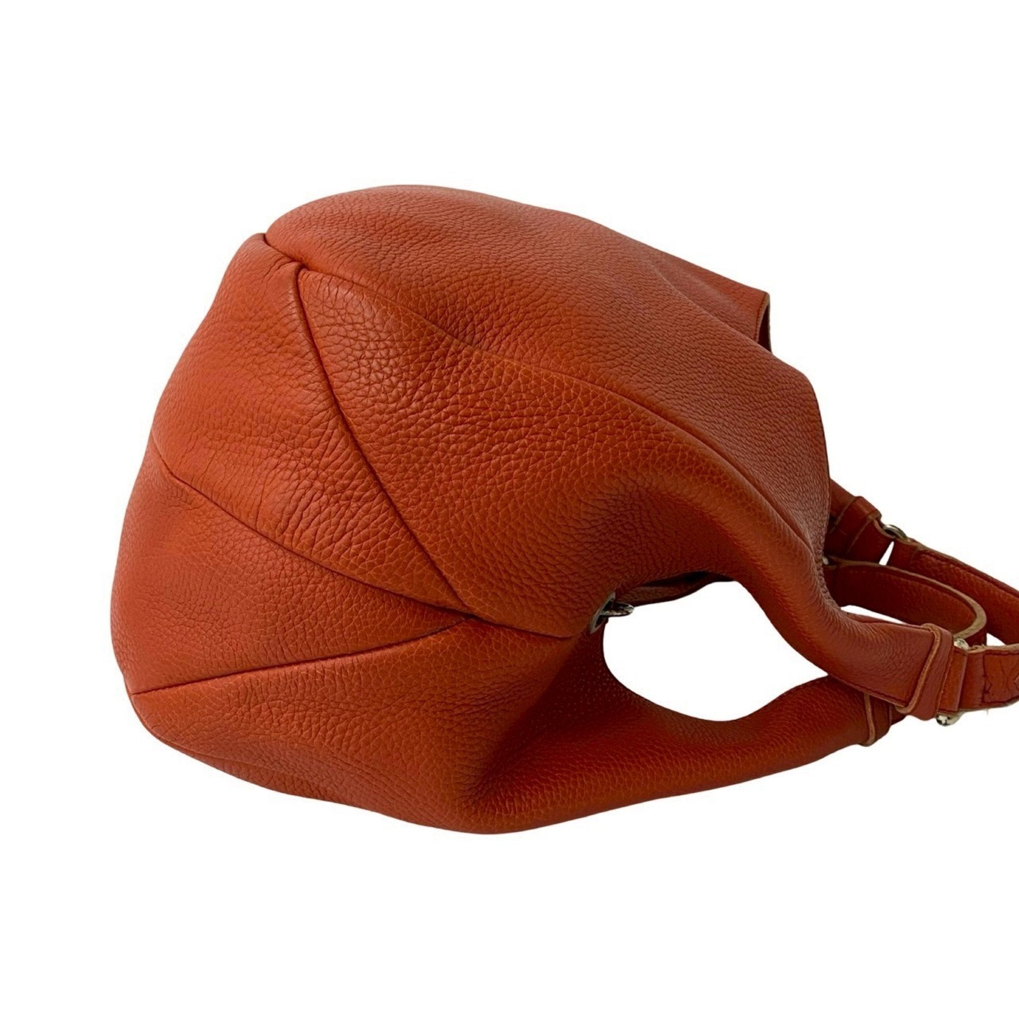 Bottega Veneta Orange Leather Handbag Tote Bag (Pre-Owned)