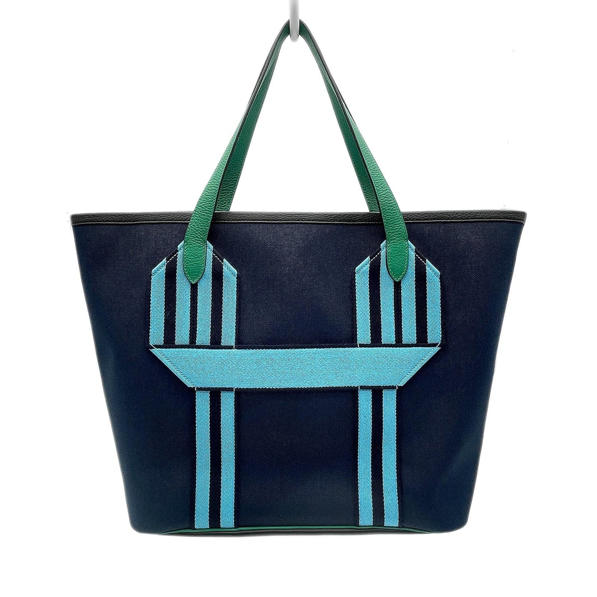 Hermes Navy Taurillon Clemence Leather Tote Bag (Pre-Owned)