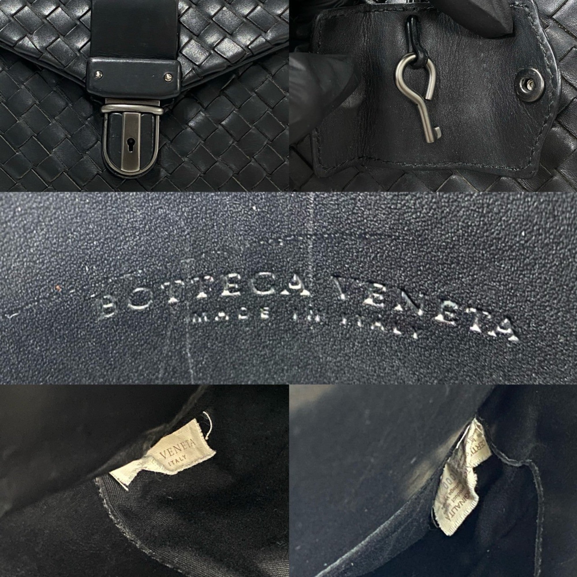 Bottega Veneta Black Leather Briefcase (Pre-Owned)