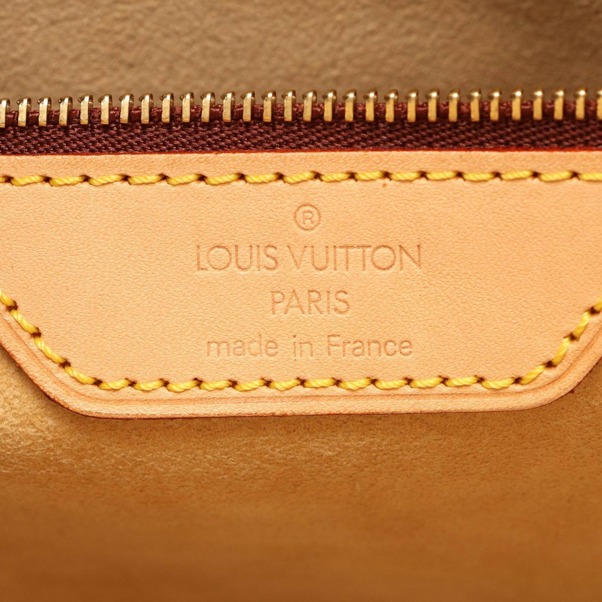 Louis Vuitton Monogram Brown Coated Canvas Leather Shoulder Bag (Pre-Owned)