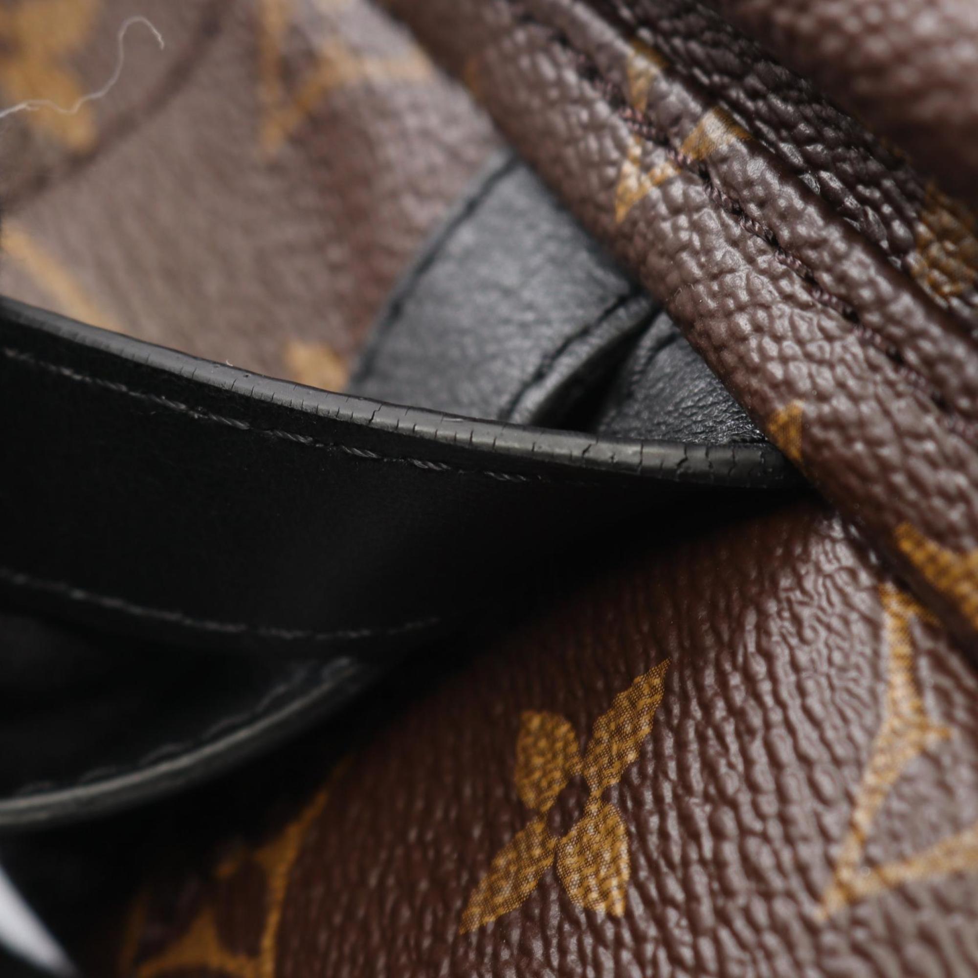 Louis Vuitton Brown Coated Canvas Leather Backpack Handbag (Pre-Owned)