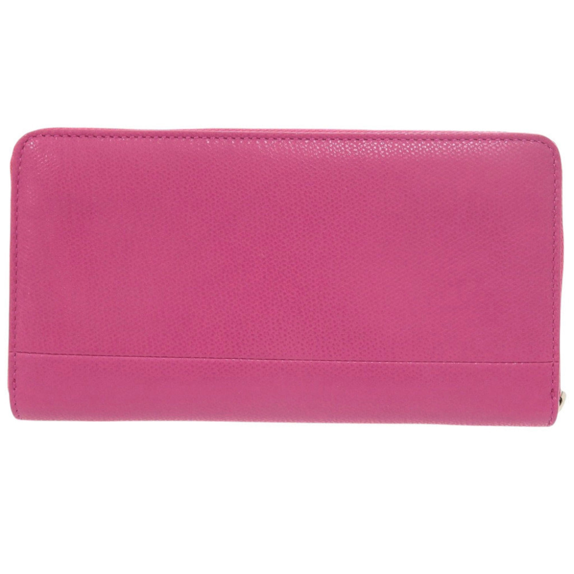 Tiffany Pink Leather Long Wallet (Bi-Fold) (Pre-Owned)