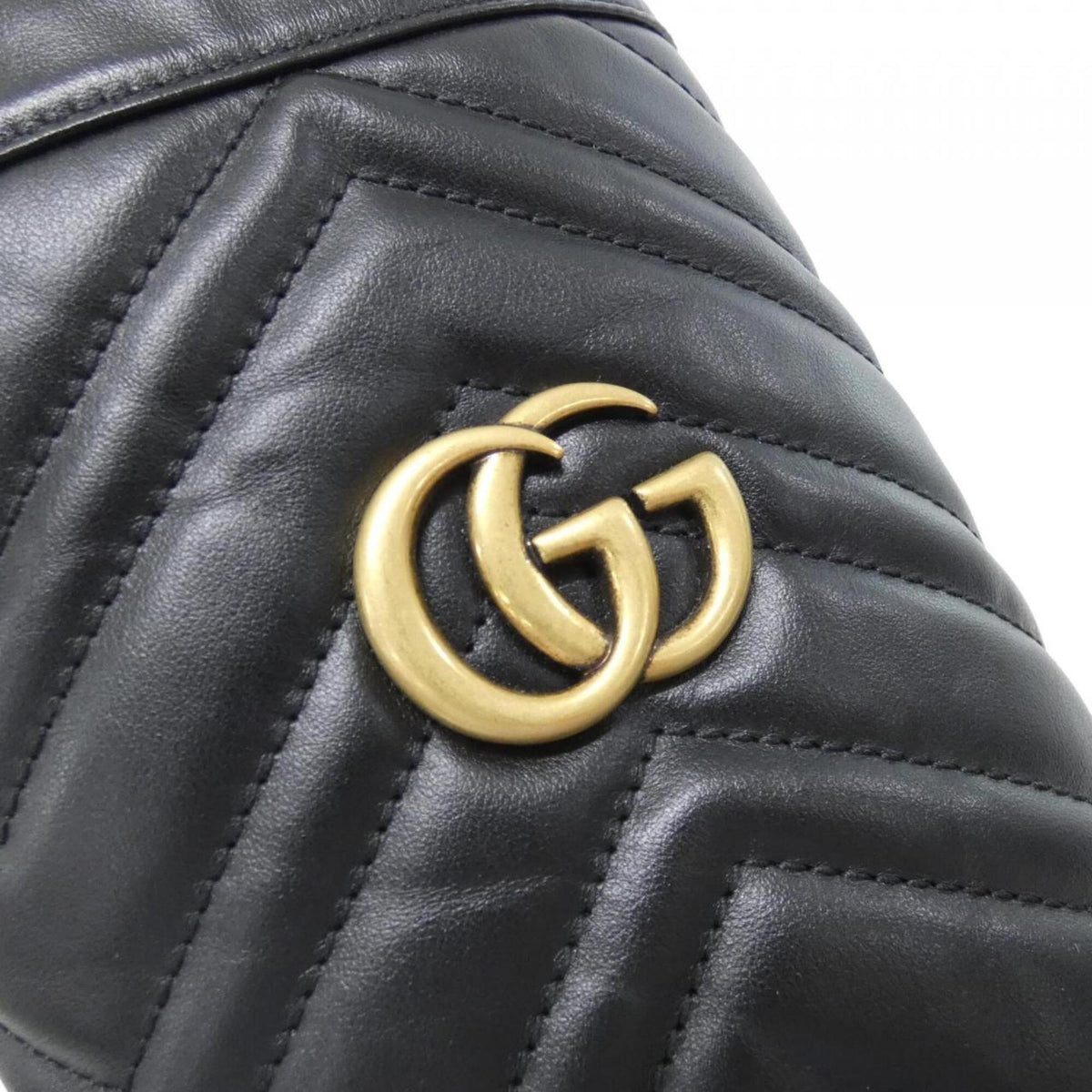 Gucci Black Quilting Leather Shoulder Bag (Pre-Owned)