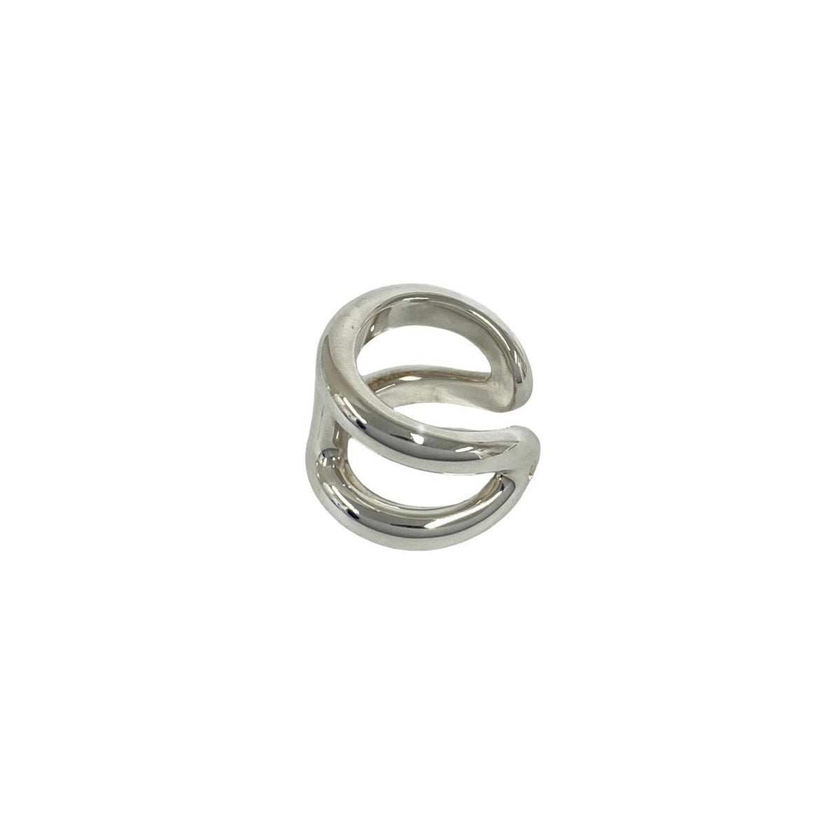 Hermes Silver Silver 925 Band Ring (Pre-Owned)