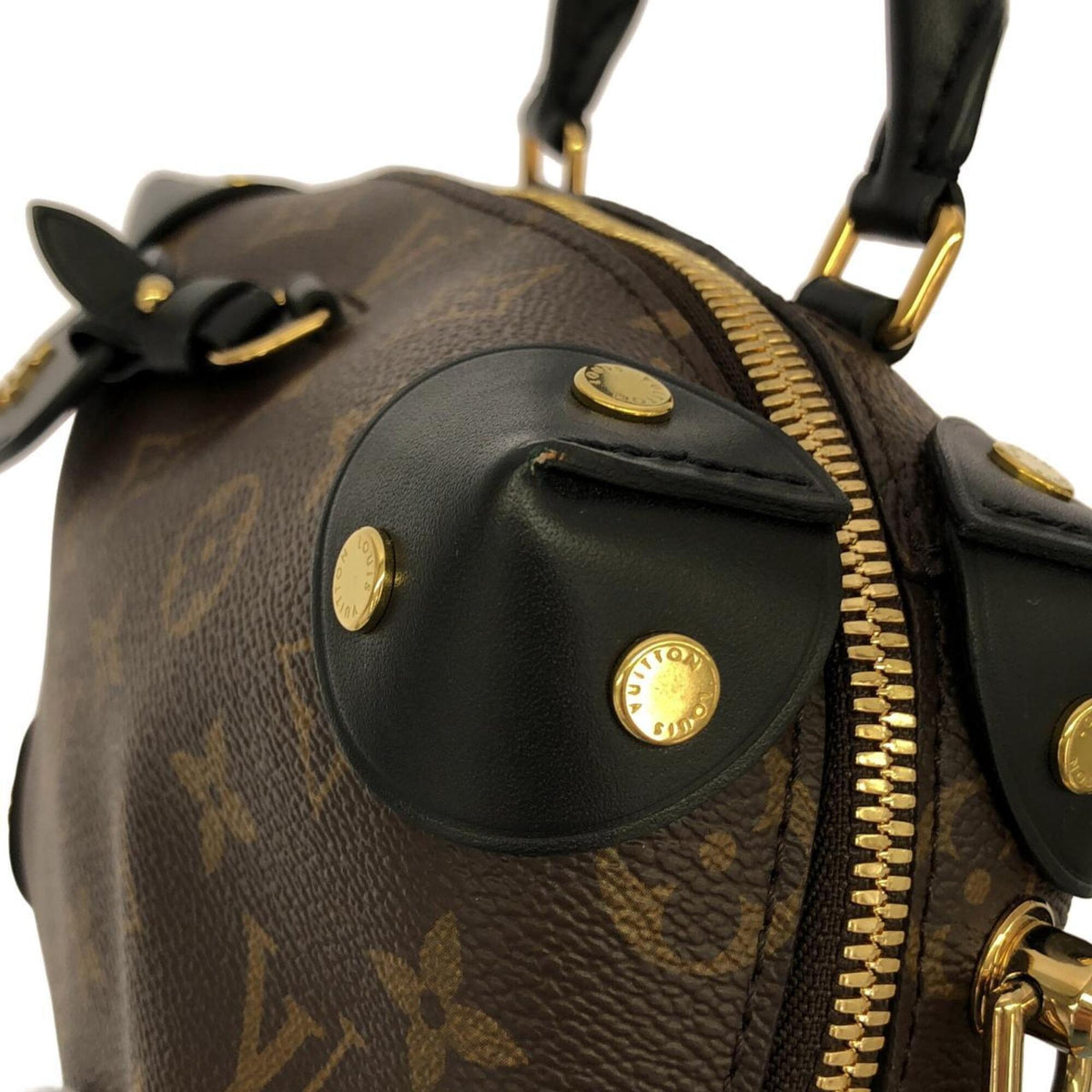 Louis Vuitton Black Marron Coated Canvas Handbag (Pre-Owned)