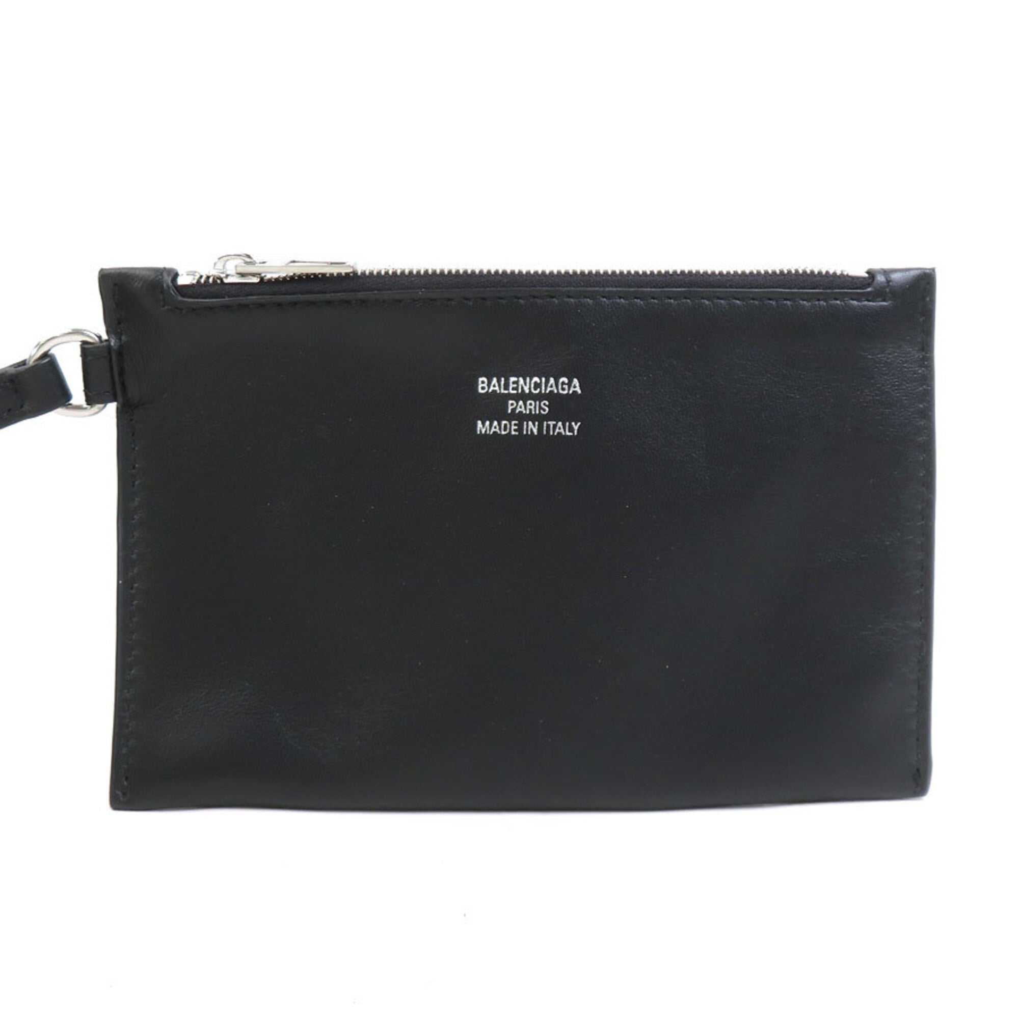 Balenciaga Black Leather Mesh Handbag Tote Bag (Pre-Owned)