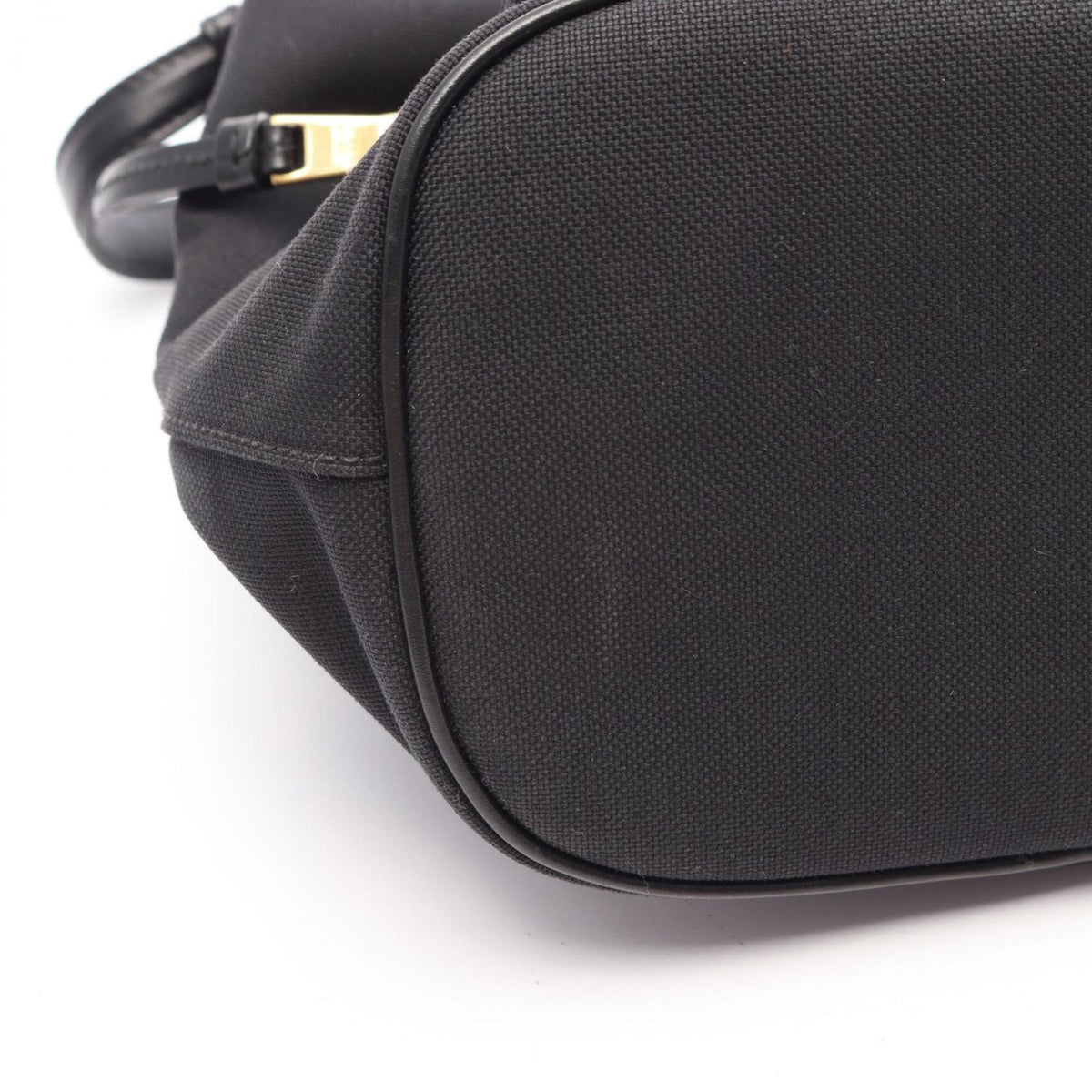 Prada Black Canvas Leather Handbag (Pre-Owned)