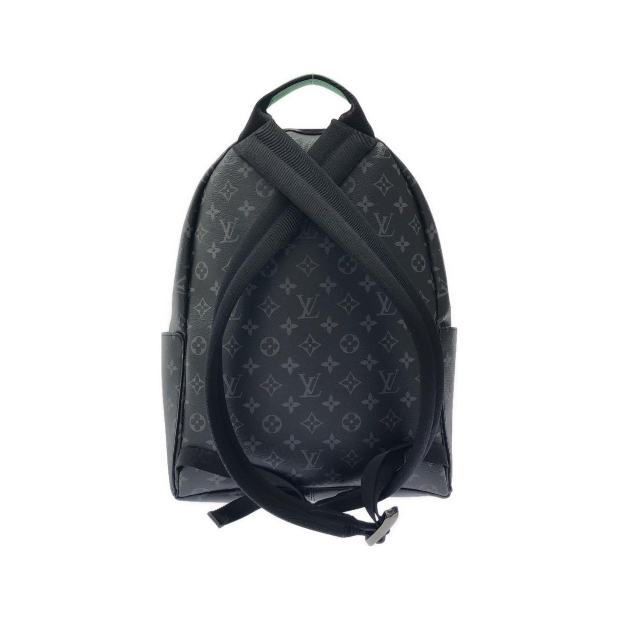 Louis Vuitton Black Green Coated Canvas Backpack (Pre-Owned)