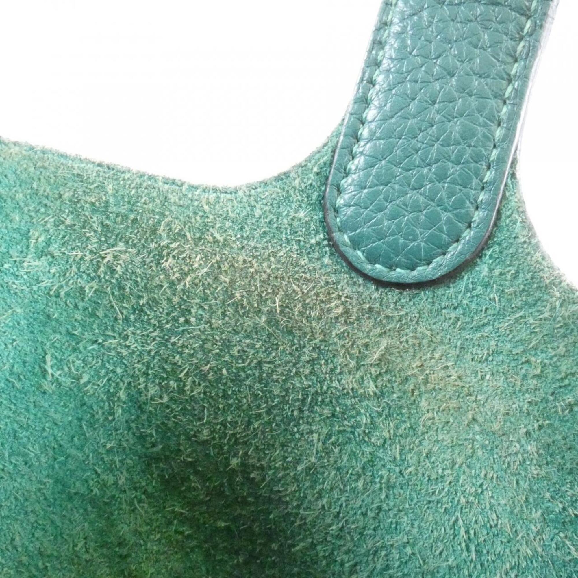 Hermes Green Taurillon Clemence Leather Handbag (Pre-Owned)