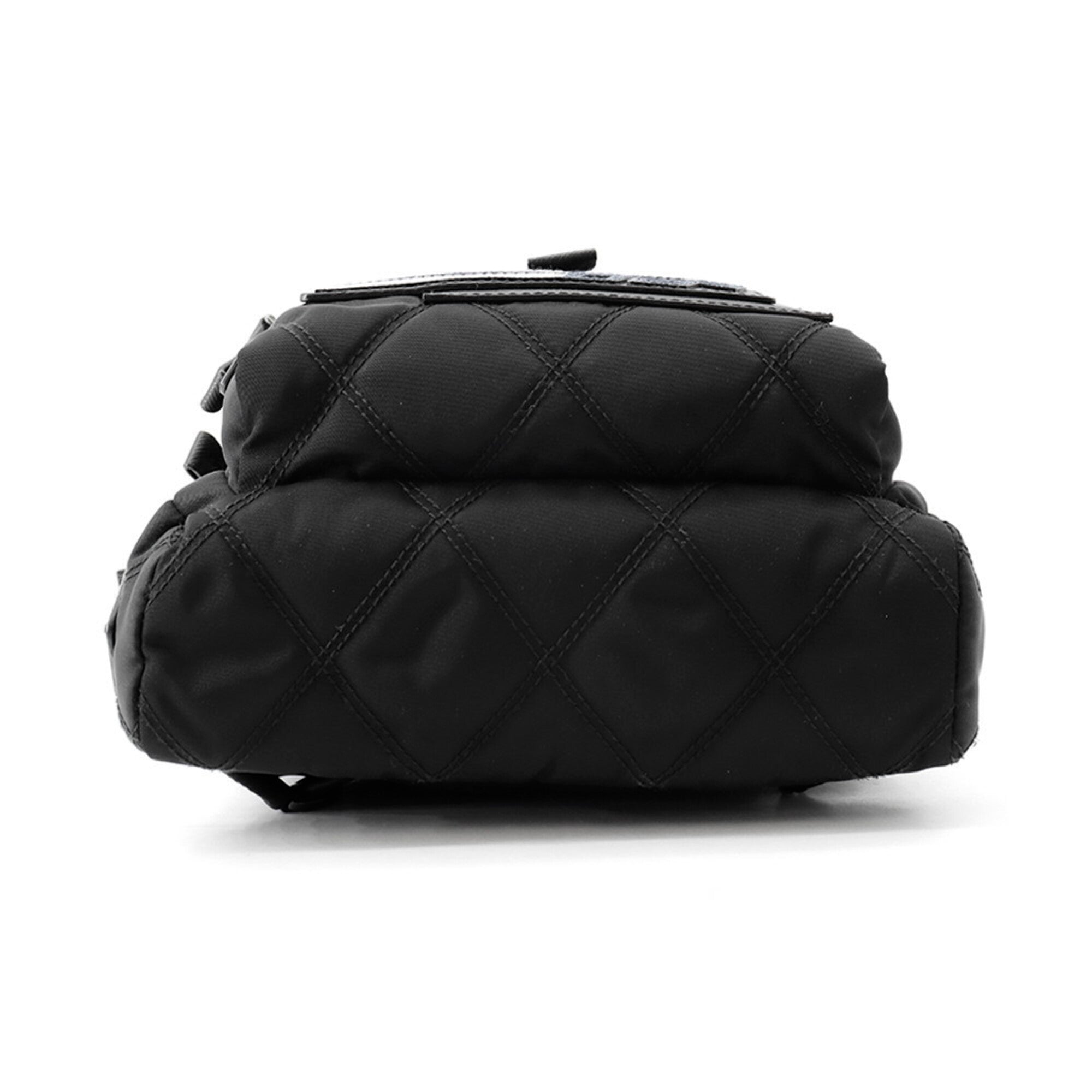 Prada Black Blue White Nylon Leather Backpack Sling Bag (Pre-Owned)
