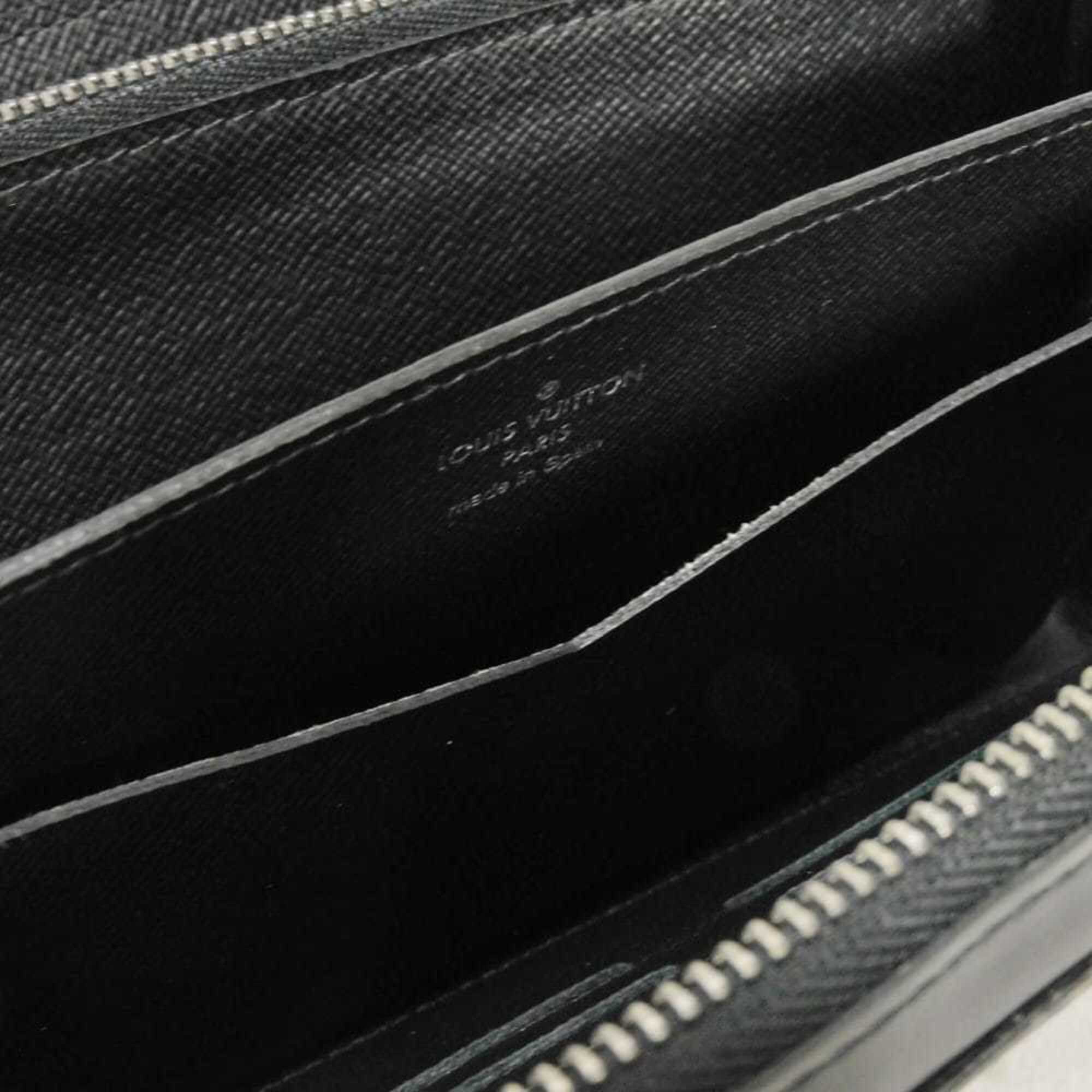 Louis Vuitton Monogram Eclipse Black Noir Monogram Eclipse Leather Long Wallet (Bi-Fold) (Pre-Owned)