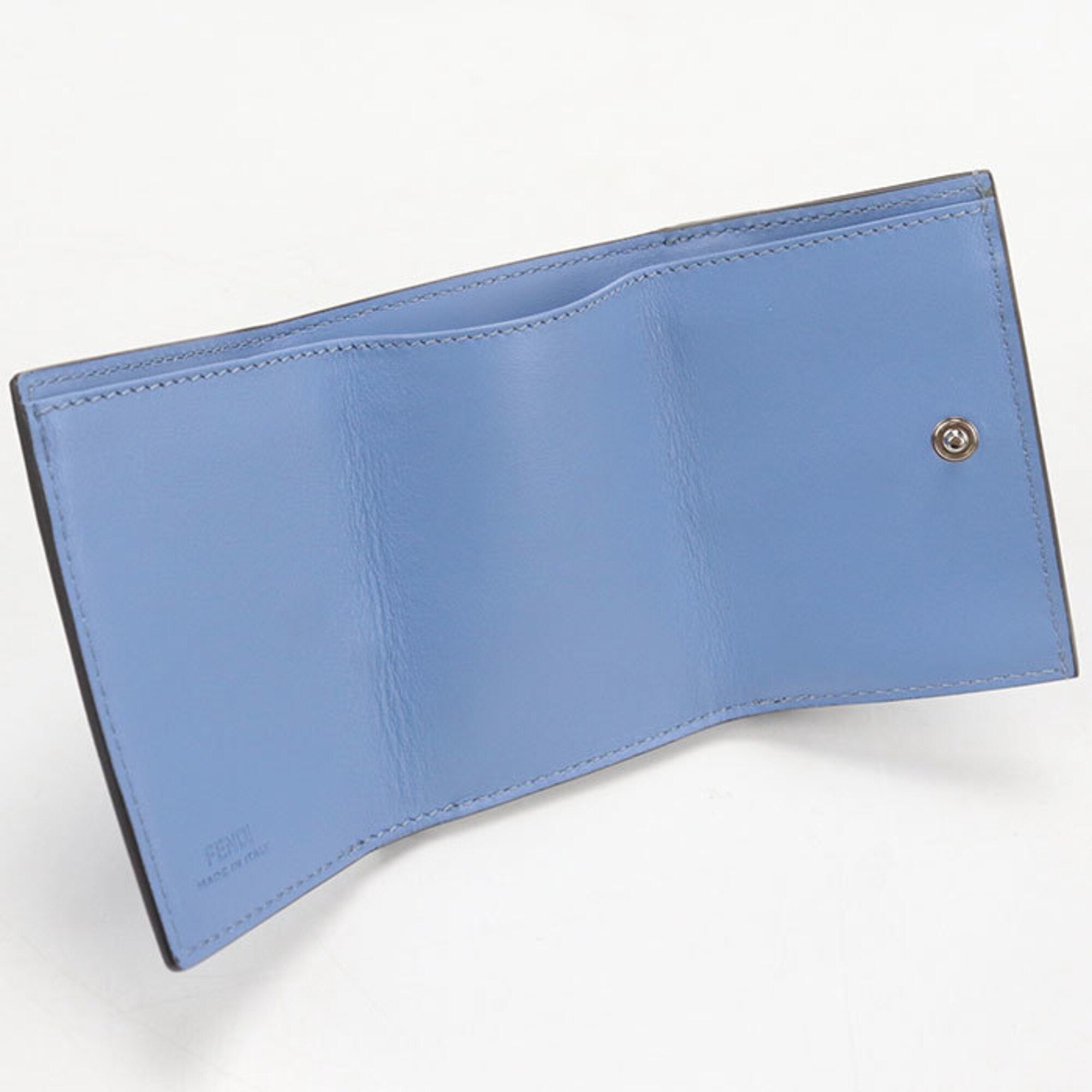 Fendi Blue Leather Wallet (Tri-Fold) (Pre-Owned)