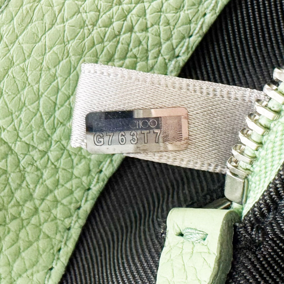 Jimmy Choo Green Leather Handbag Shoulder Bag (Pre-Owned)