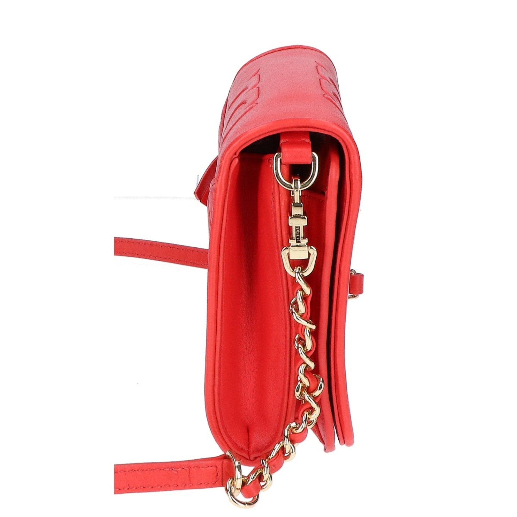 Tory Burch Red Color Leather Shoulder Bag (Pre-Owned)