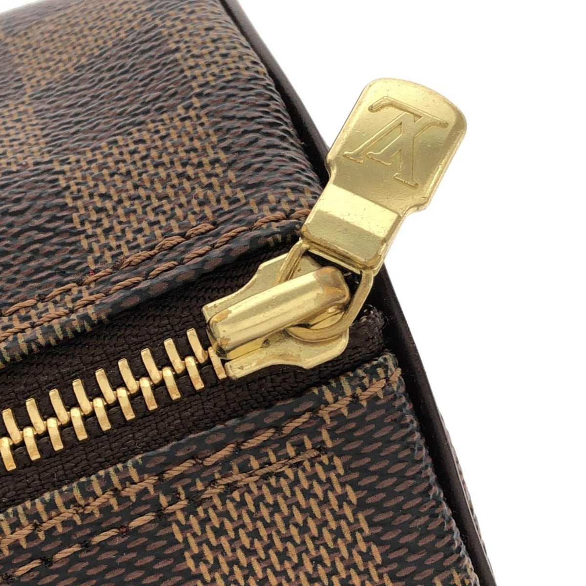 Louis Vuitton Ebene Coated Canvas Handbag Pouch (Pre-Owned)