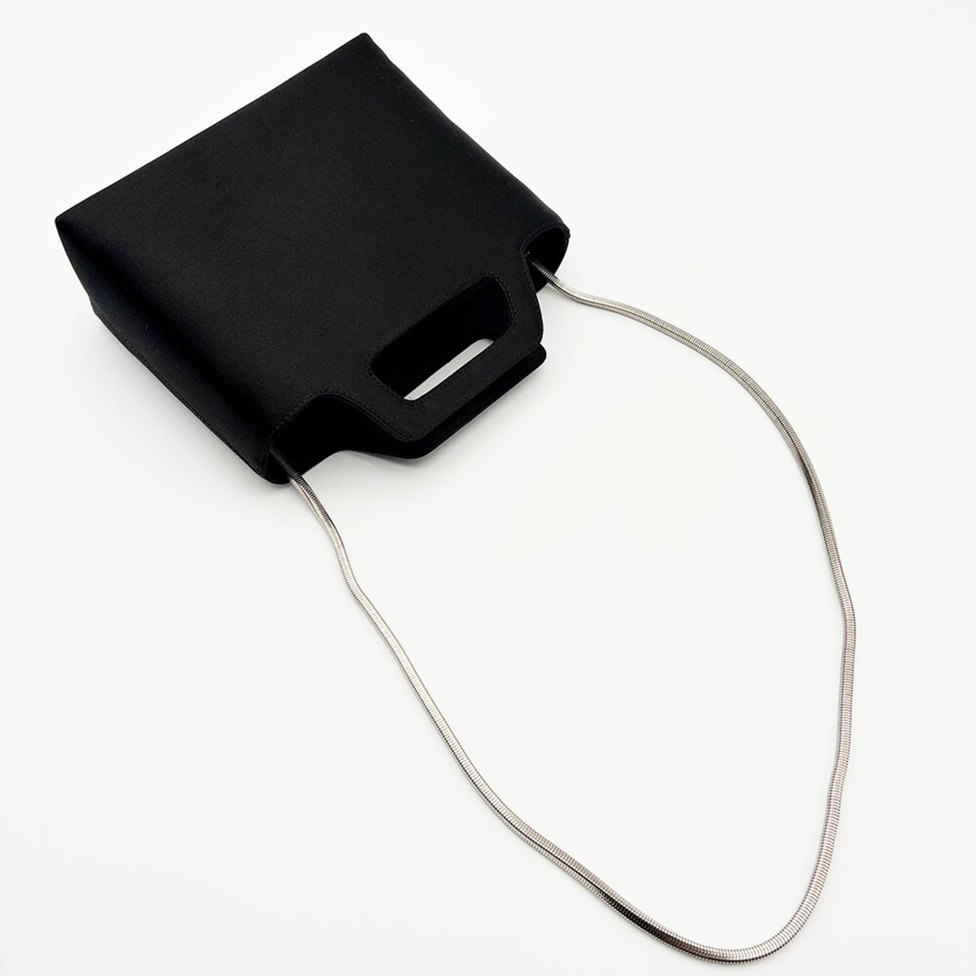Salvatore Ferragamo Black Satin Shoulder Bag (Pre-Owned)