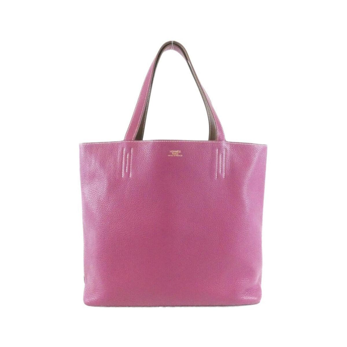Hermes Pink Taurillon Clemence Leather Handbag (Pre-Owned)