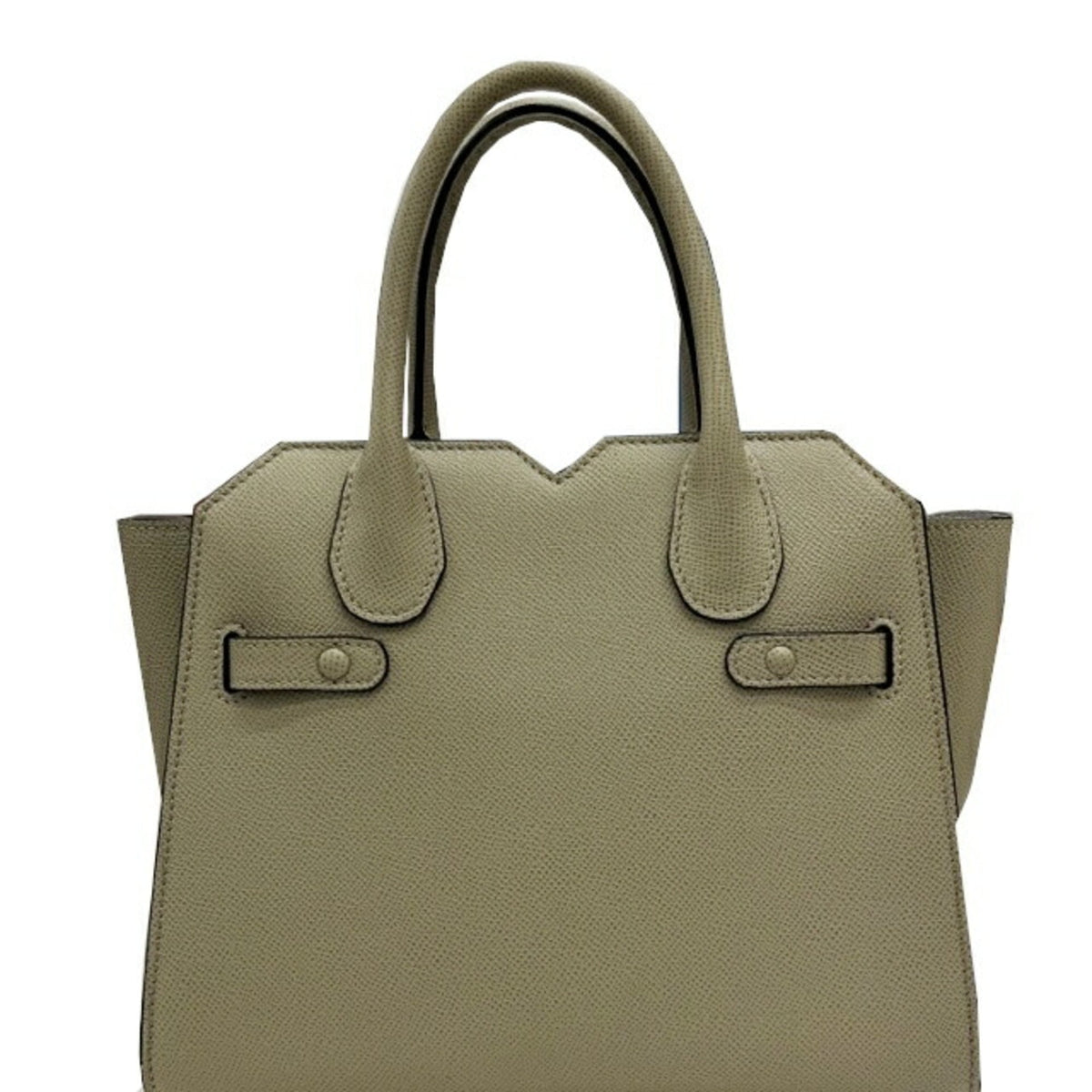 Valextra Green Leather Handbag Shoulder Bag (Pre-Owned)