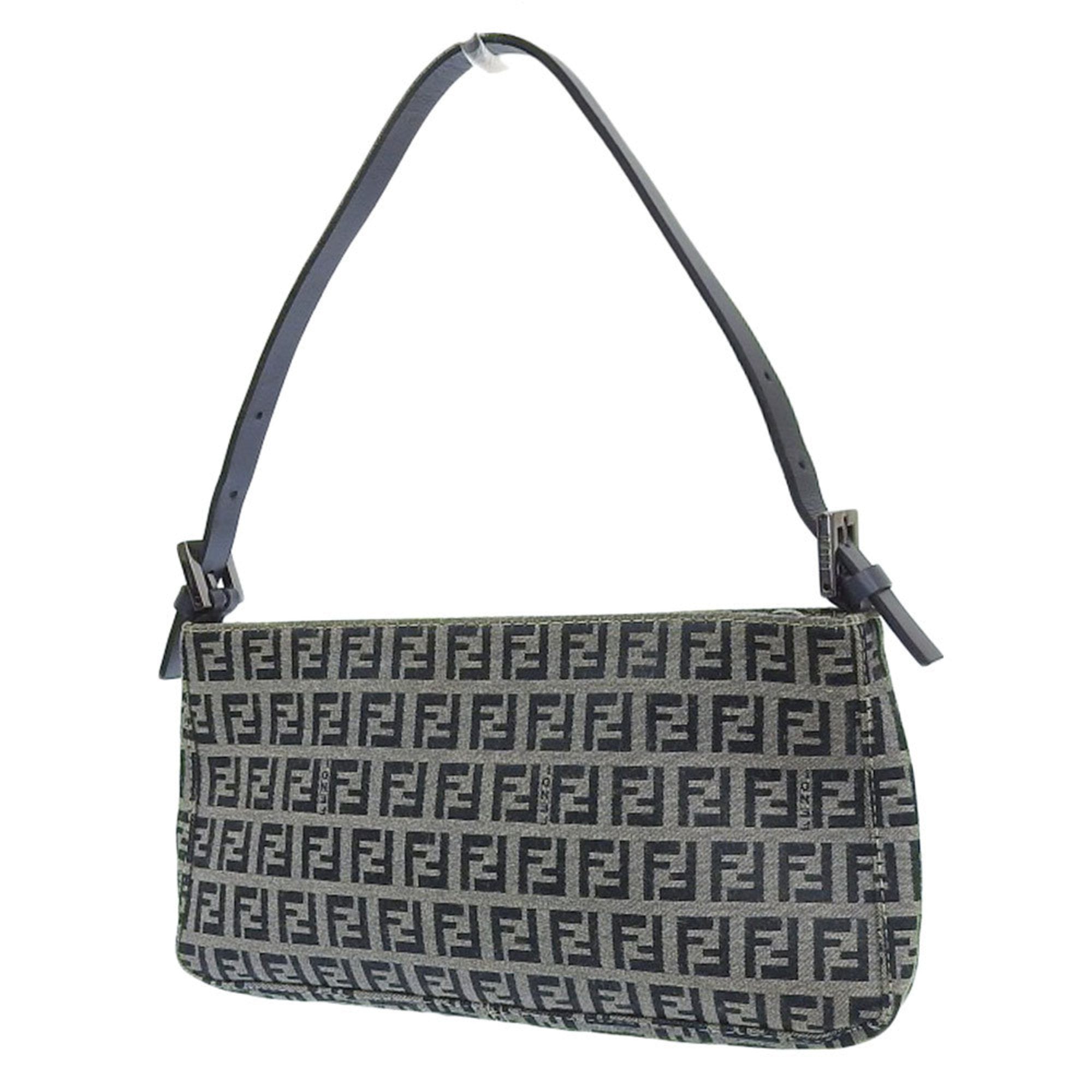 Fendi Navy Canvas Leather Pouch (Pre-Owned)