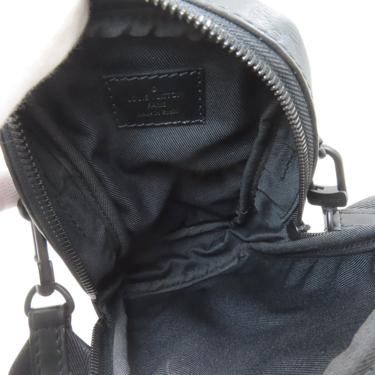 Louis Vuitton Noir Monogram Shadow Shoulder Bag (Pre-Owned)