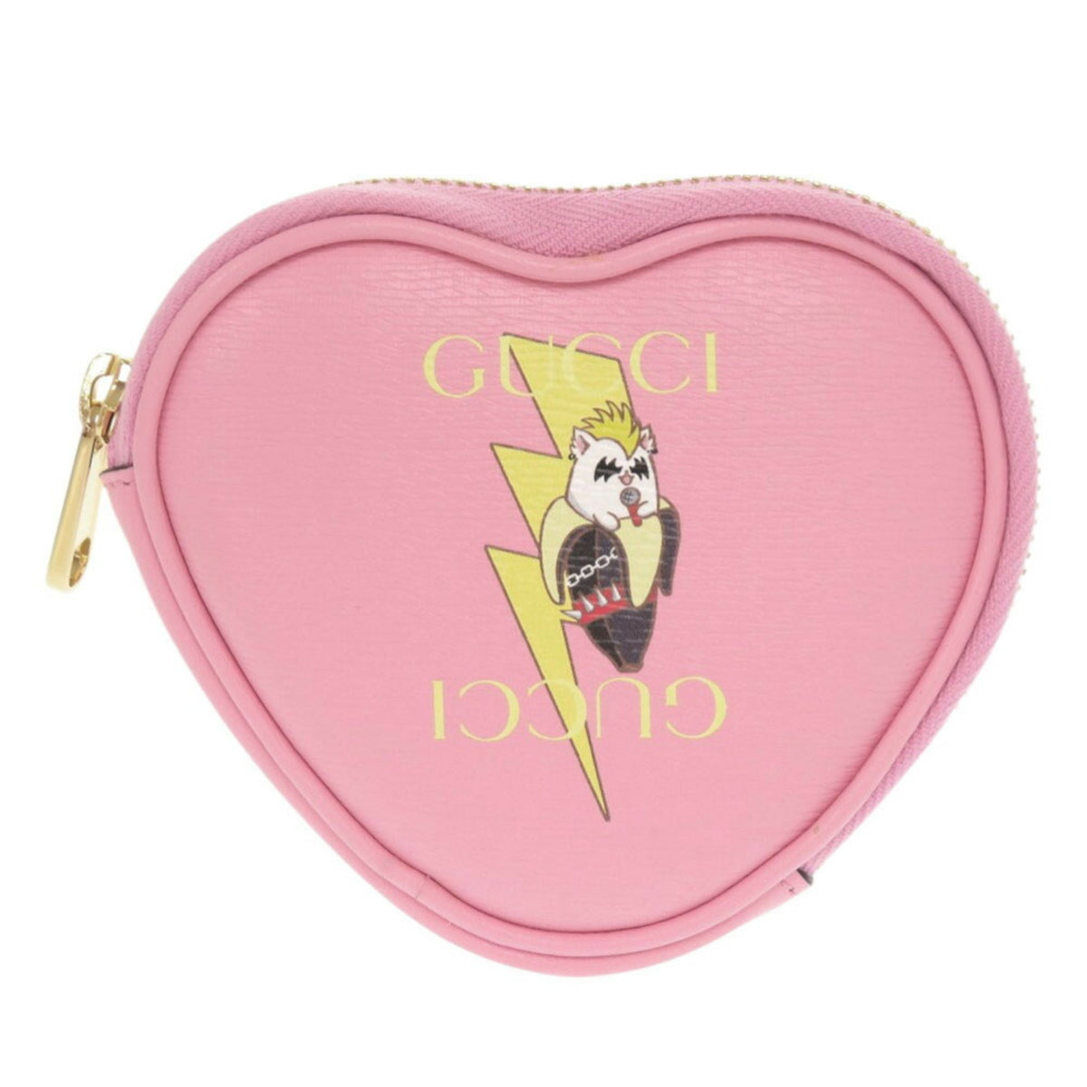 Gucci Pink Leather Coin Purse/Coin Case (Pre-Owned)