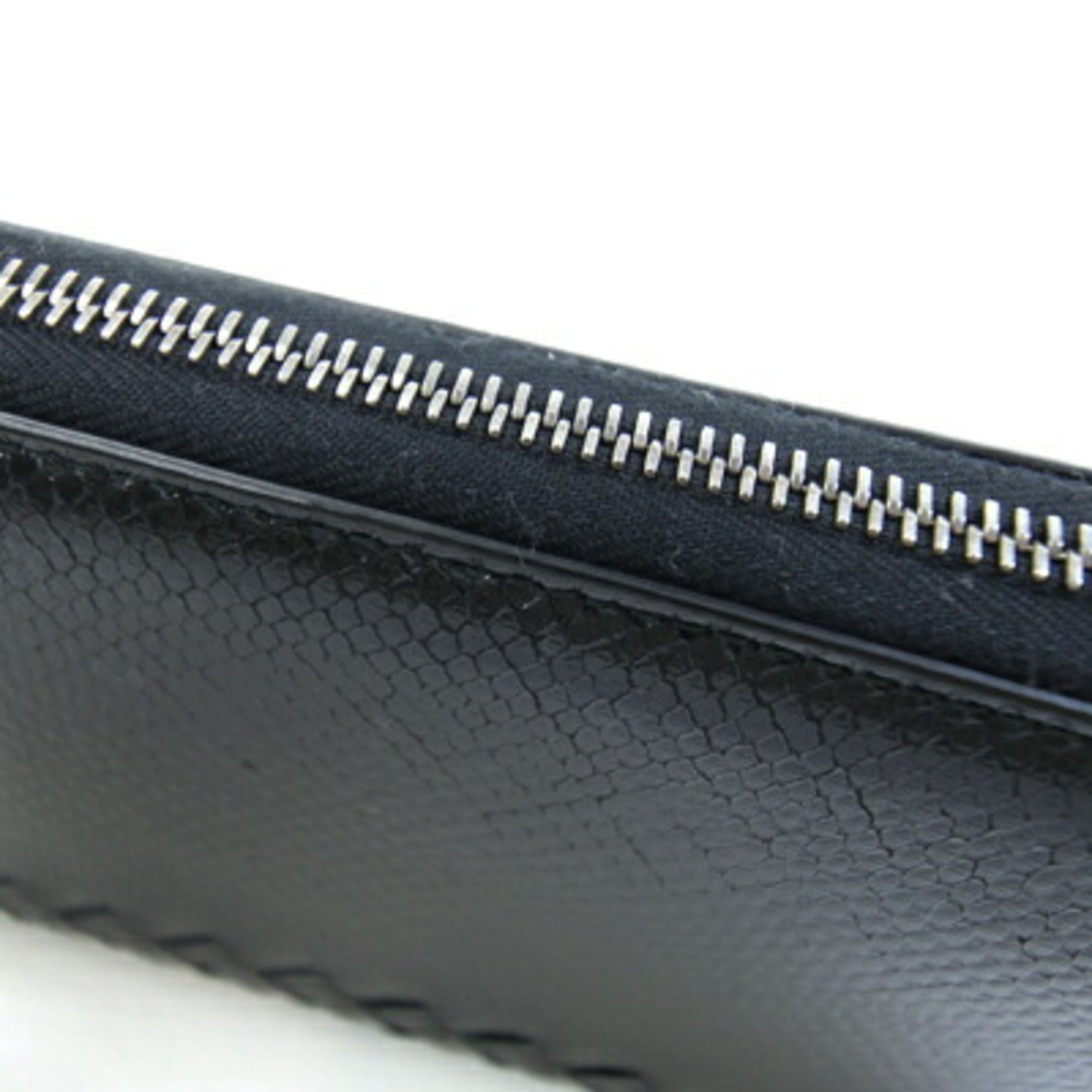 Bottega Veneta Black Leather Long Wallet (Bi-Fold) (Pre-Owned)