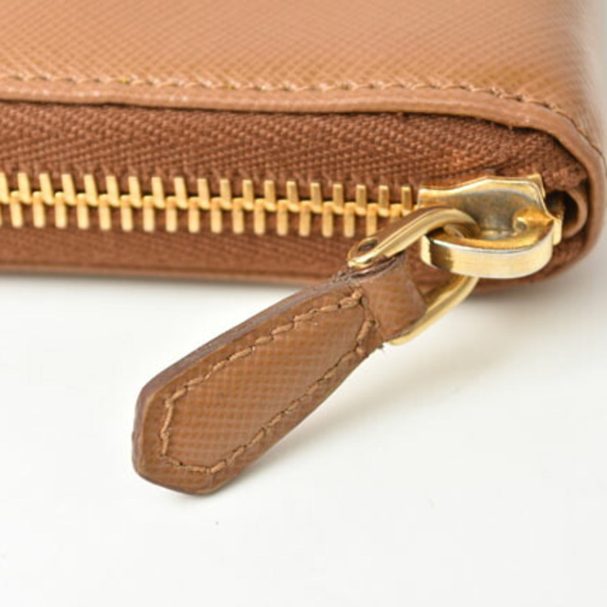 Prada Brown Saffiano Metal Wallet (Bi-Fold) (Pre-Owned)