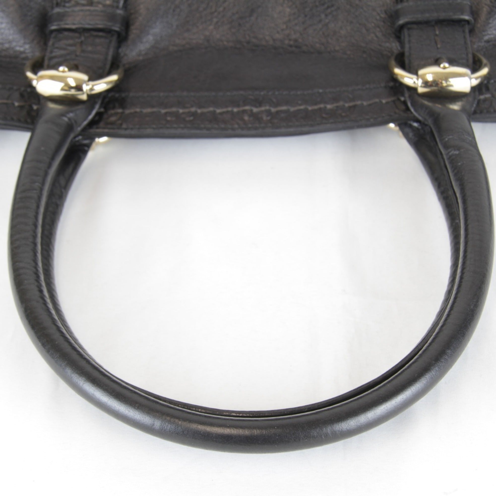 Gucci Guccissima Black Gg Leather Leather Tote Bag (Pre-Owned)