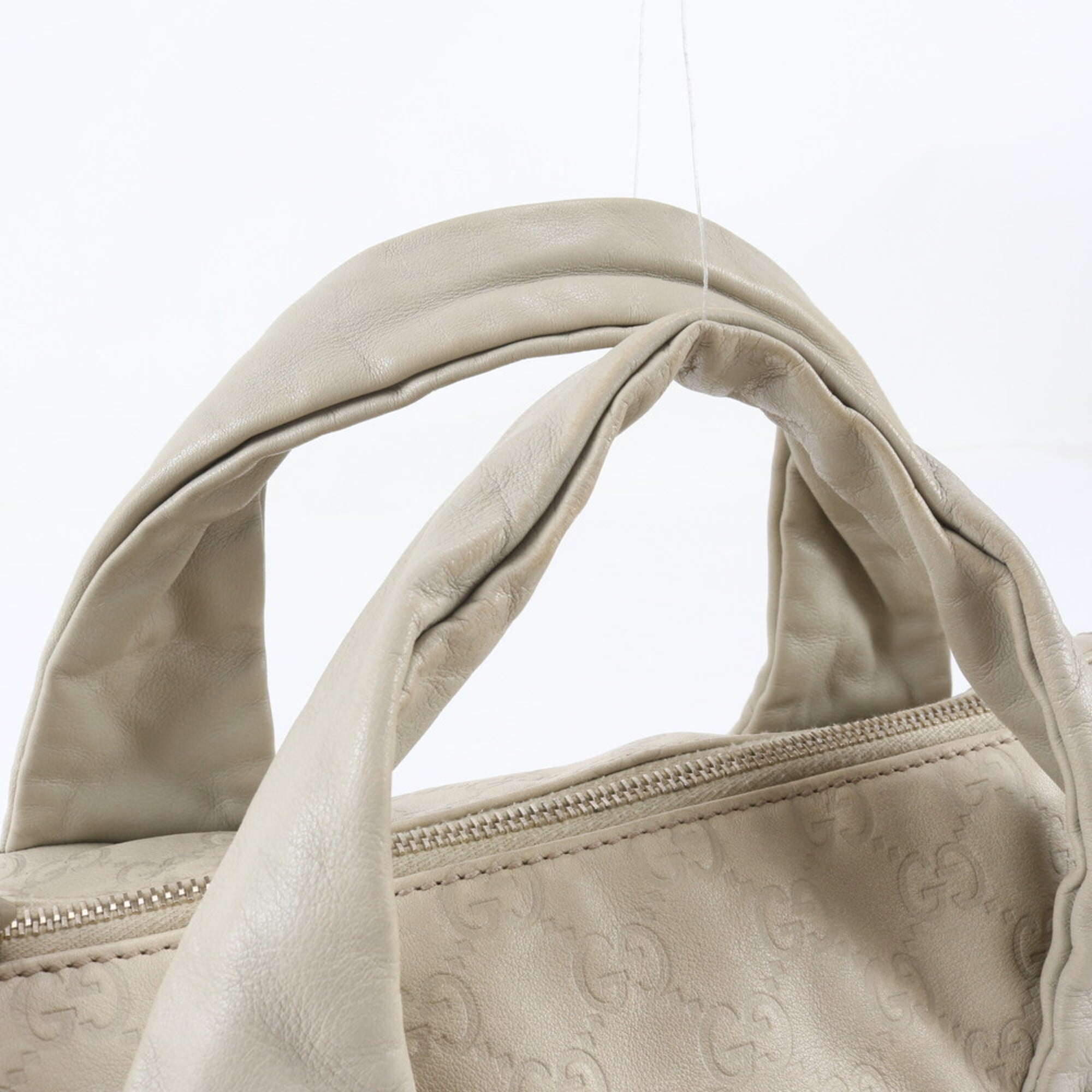 Gucci Ivory Leather Handbag Tote Bag (Pre-Owned)