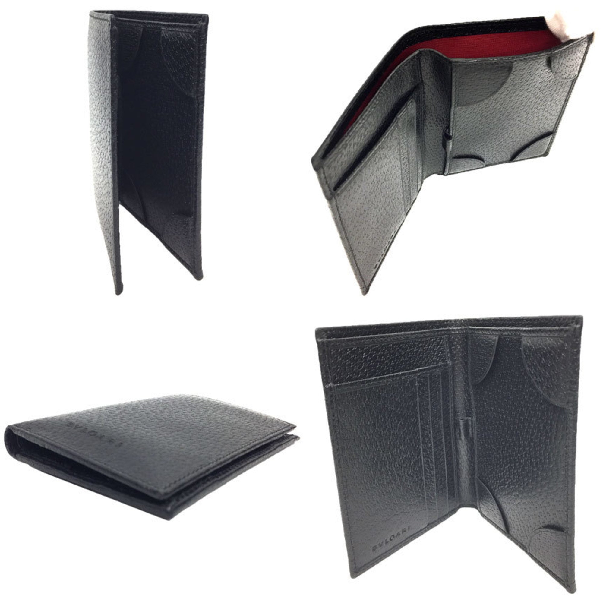 Bvlgari Black Leather Wallet (Bi-Fold) (Pre-Owned)