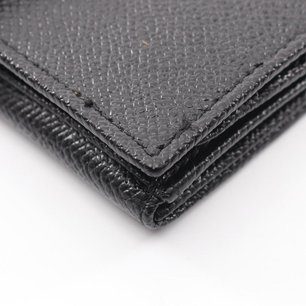Bvlgari Black Leather Wallet (Tri-Fold) (Pre-Owned)
