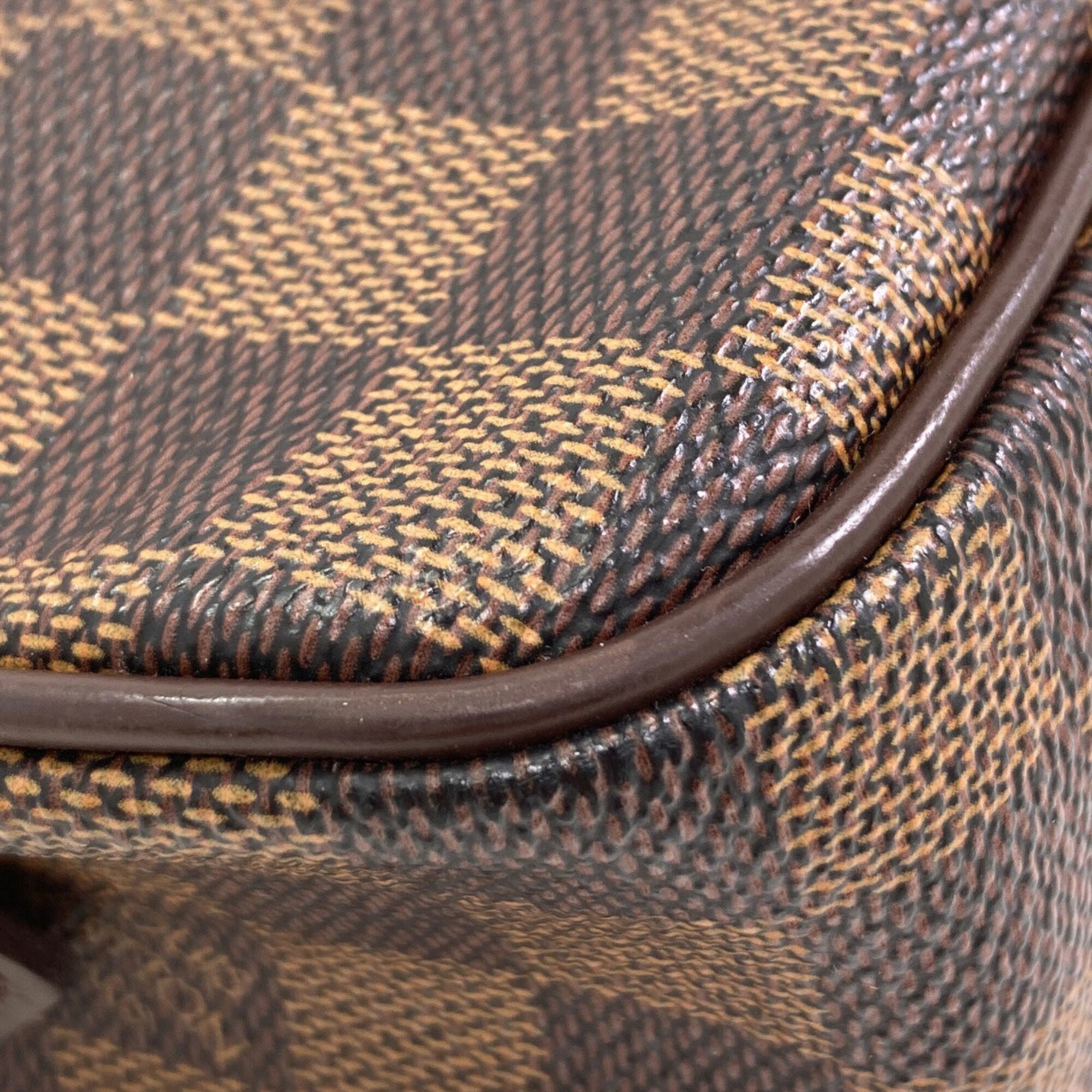 Louis Vuitton Damier Damier Canvas Ebene Damier Canvas Shoulder Bag (Pre-Owned)
