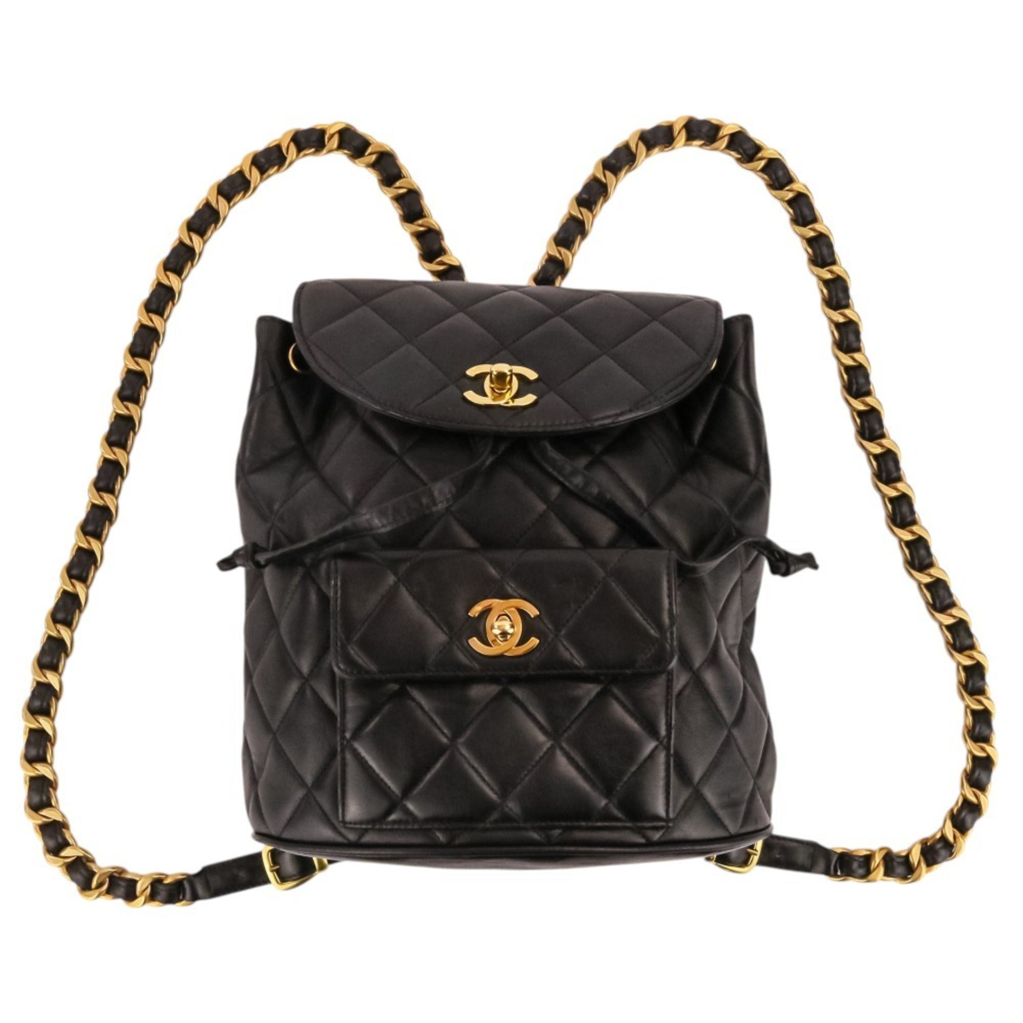 Chanel Black Leather Backpack (Pre-Owned)