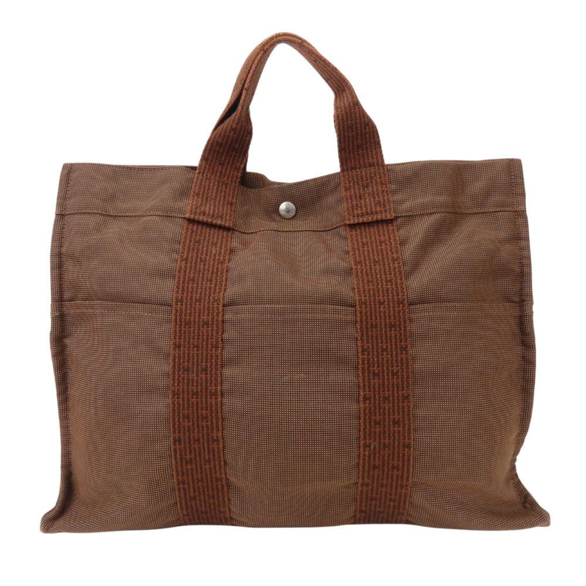 Hermes Brown Polyester Tote Bag (Pre-Owned)