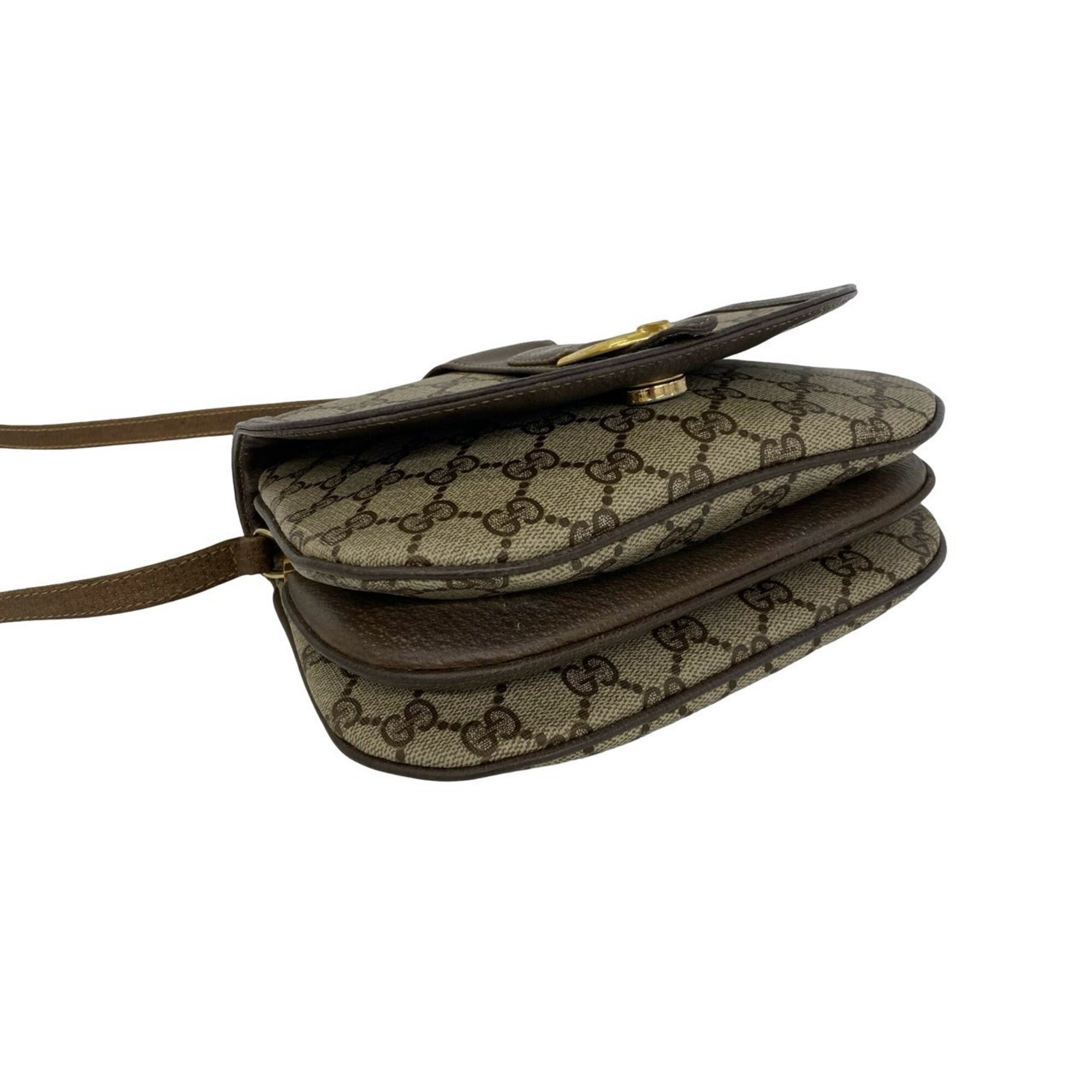 Gucci Brown Leather Pvc Pochette Shoulder Bag (Pre-Owned)