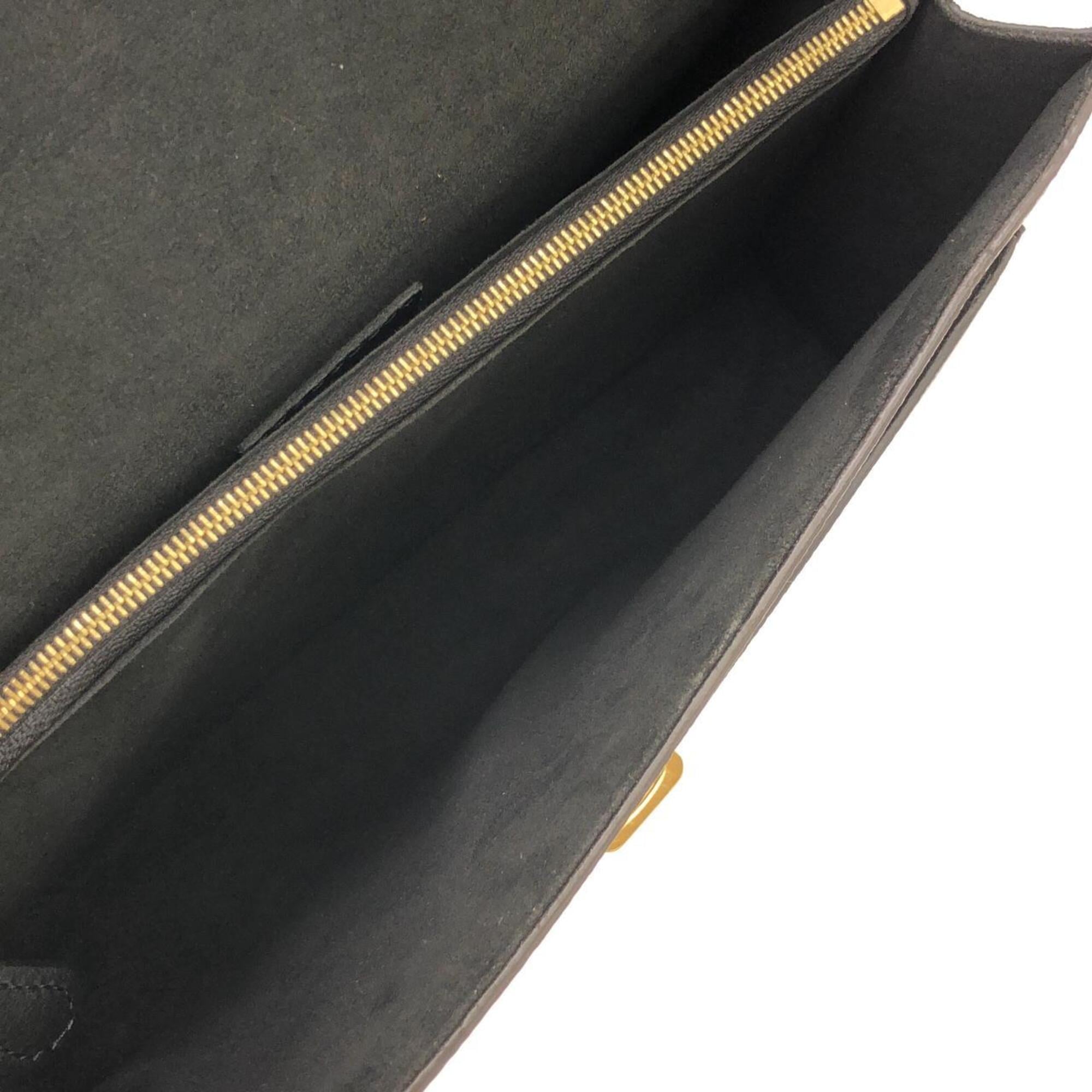 Louis Vuitton Monogram Black Marron Coated Canvas Shoulder Bag (Pre-Owned)