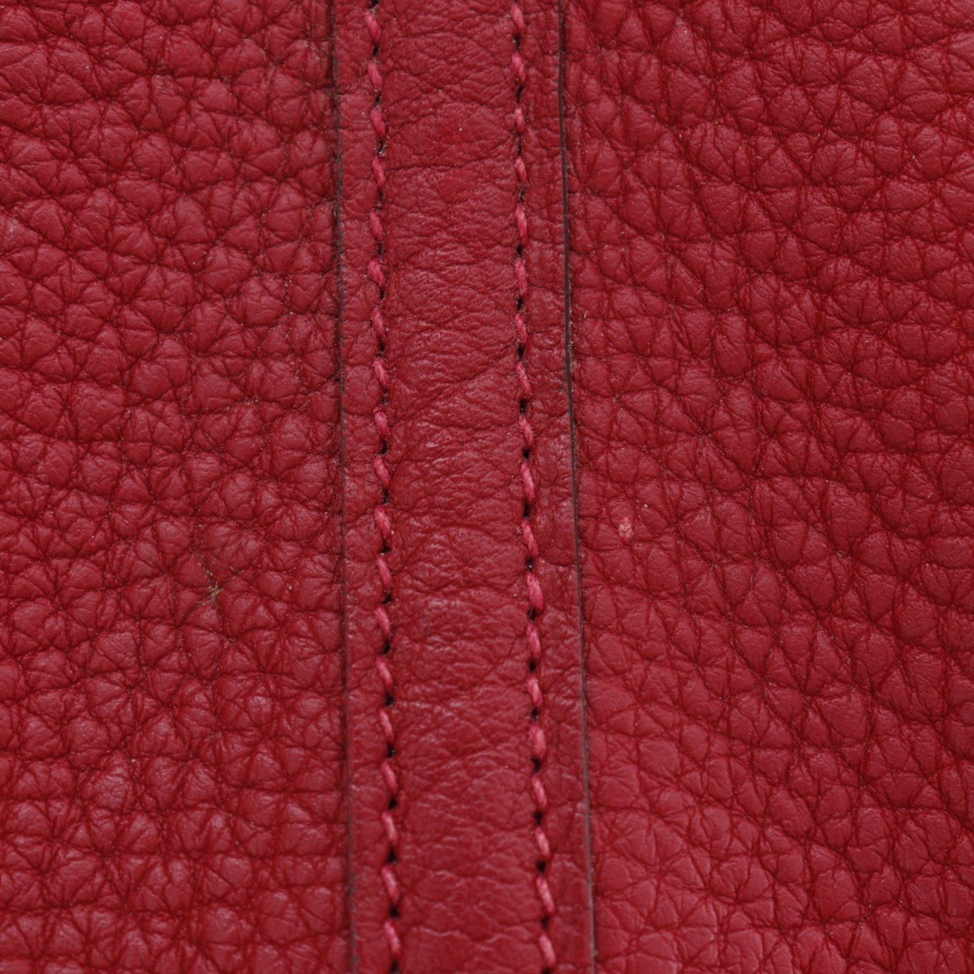 Hermes Garden Red Color Negonda Leather Handbag (Pre-Owned)
