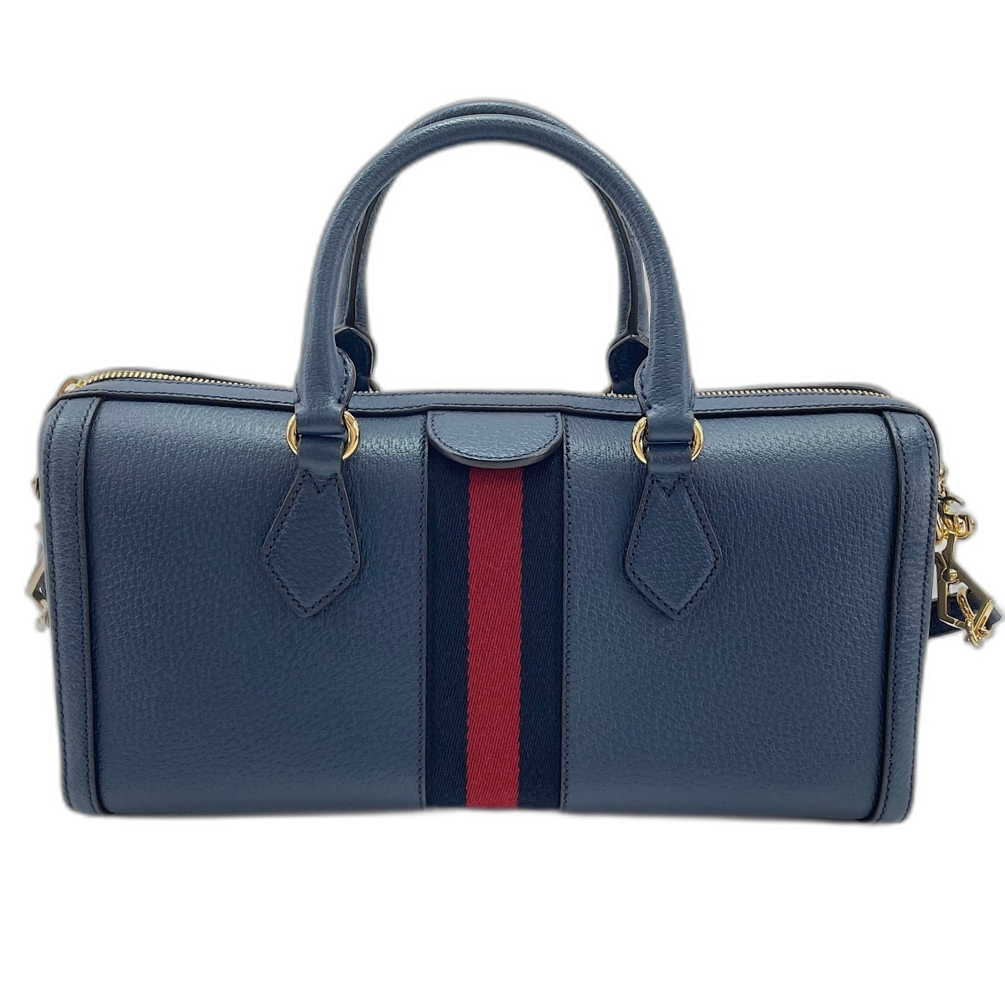 Gucci Ophidia Navy Boston Bag (Pre-Owned)
