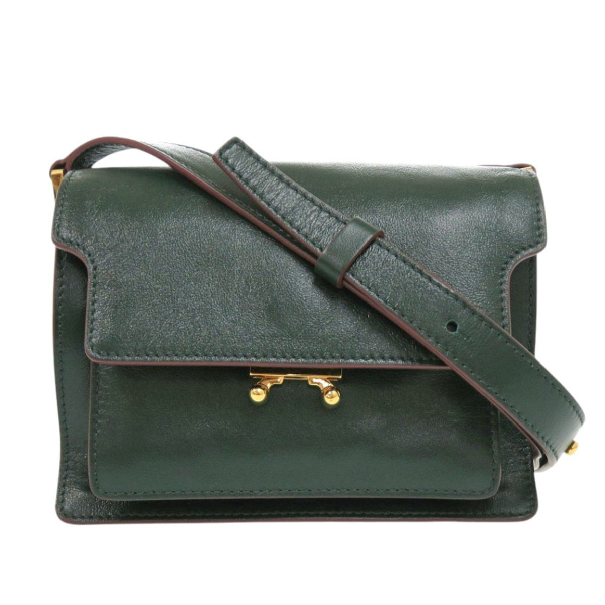 Marni Green Leather Shoulder Bag (Pre-Owned)