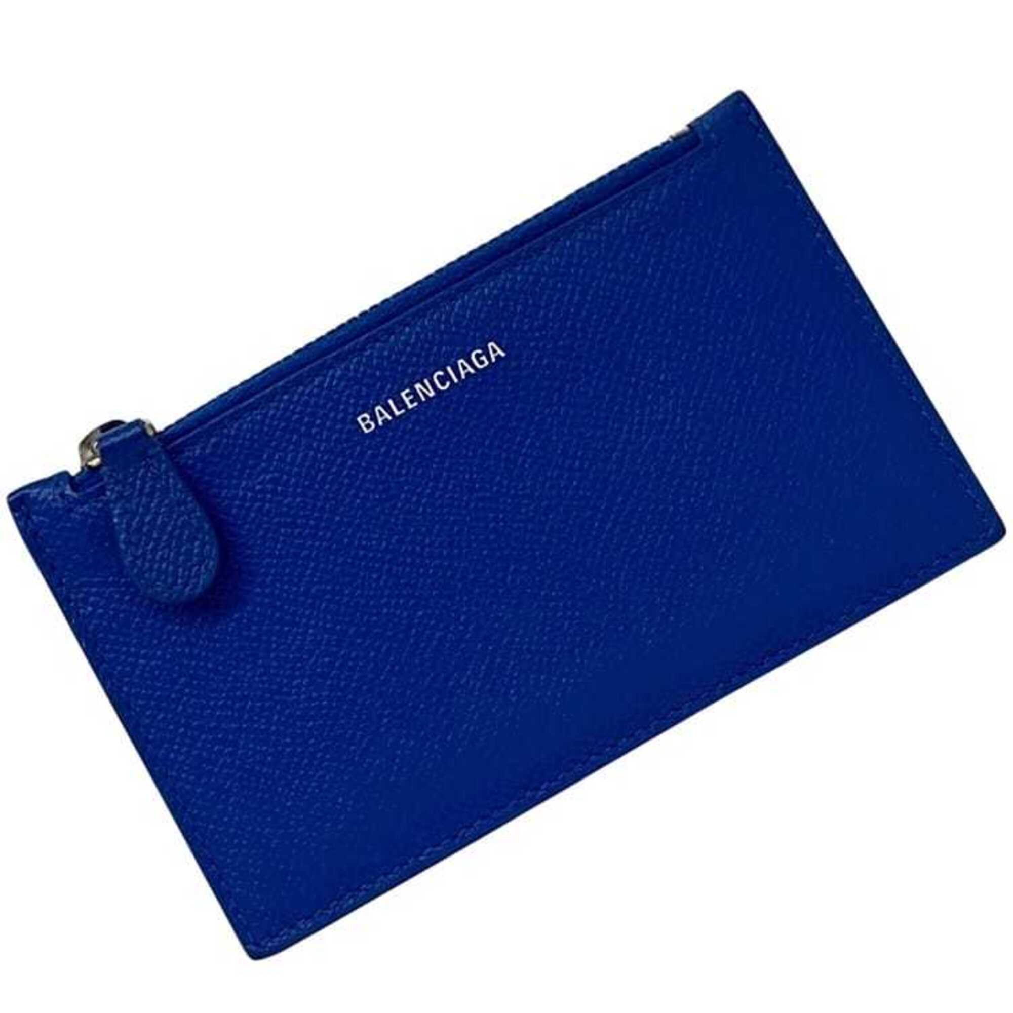 Balenciaga Blue Leather Coin Purse/Coin Case (Pre-Owned)