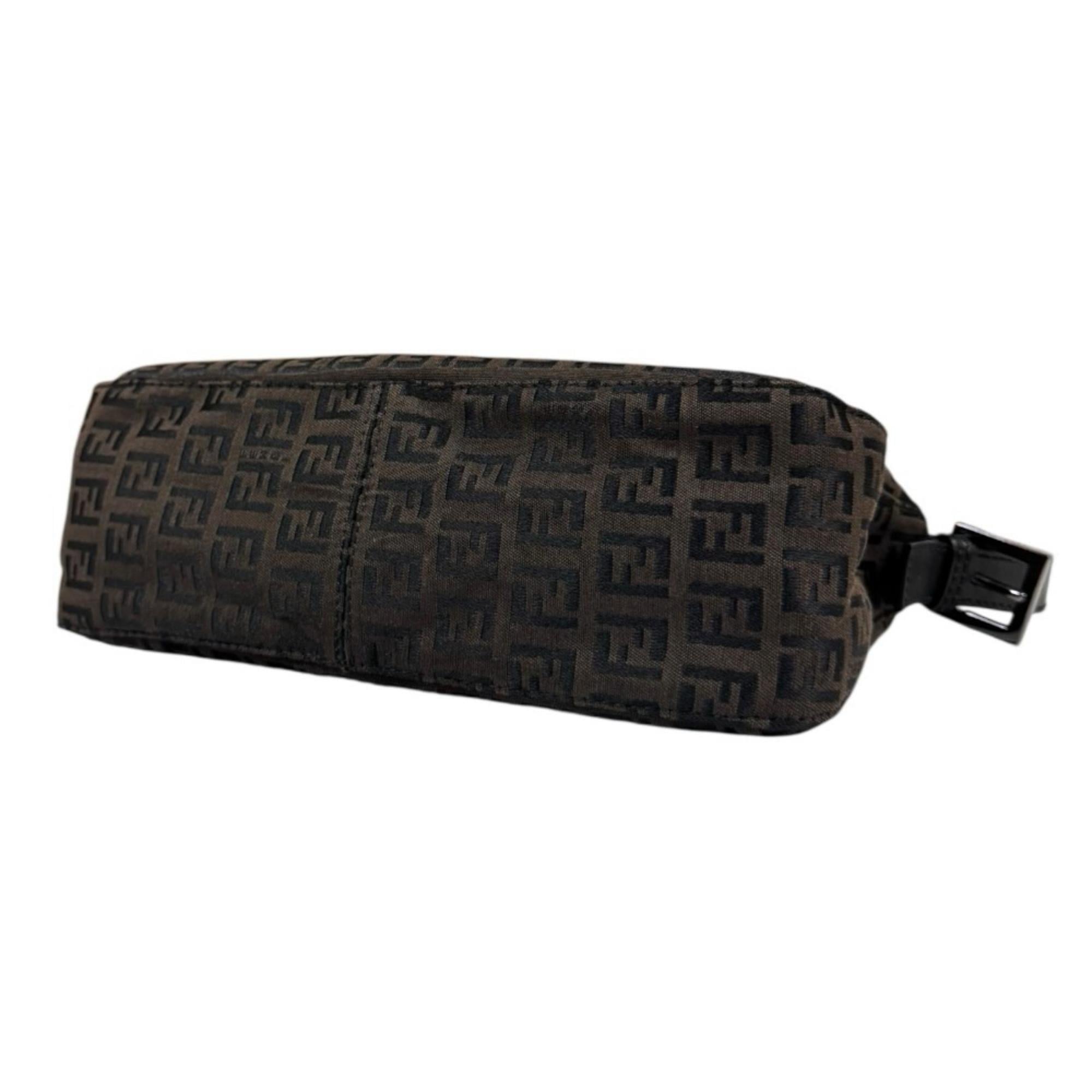 Fendi Brown Canvas Leather Handbag (Pre-Owned)