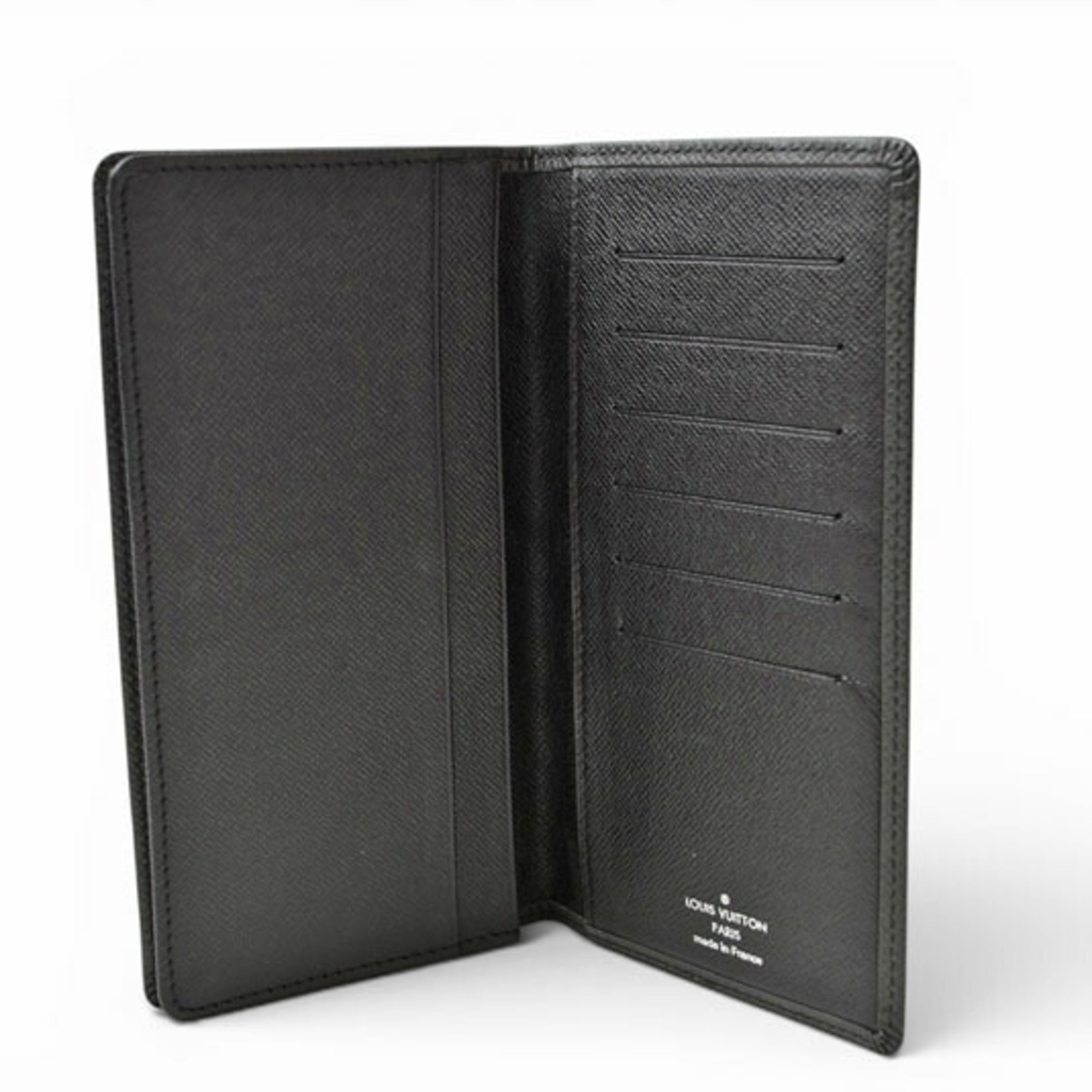 Louis Vuitton Taiga Ardoise Leather Long Wallet (Bi-Fold) (Pre-Owned)