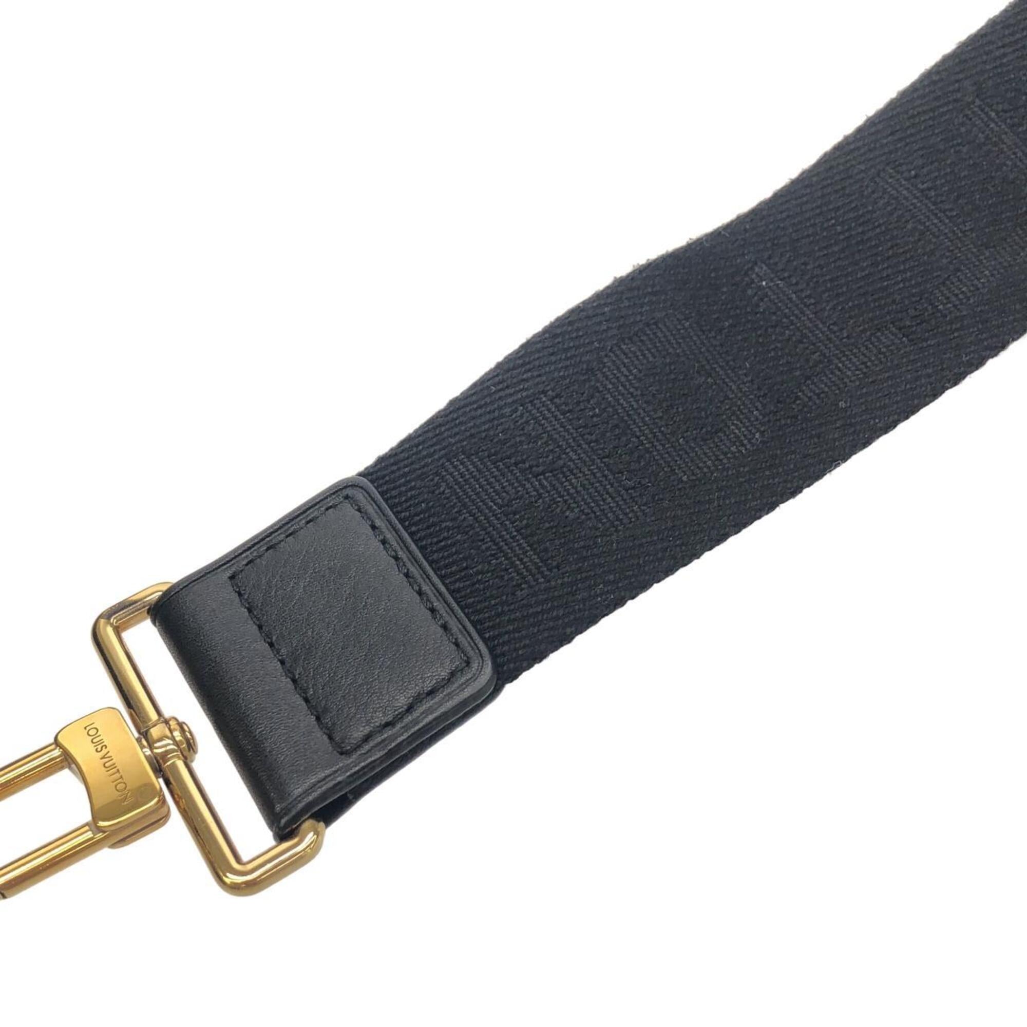 Louis Vuitton Black Leather Shoulder Bag (Pre-Owned)