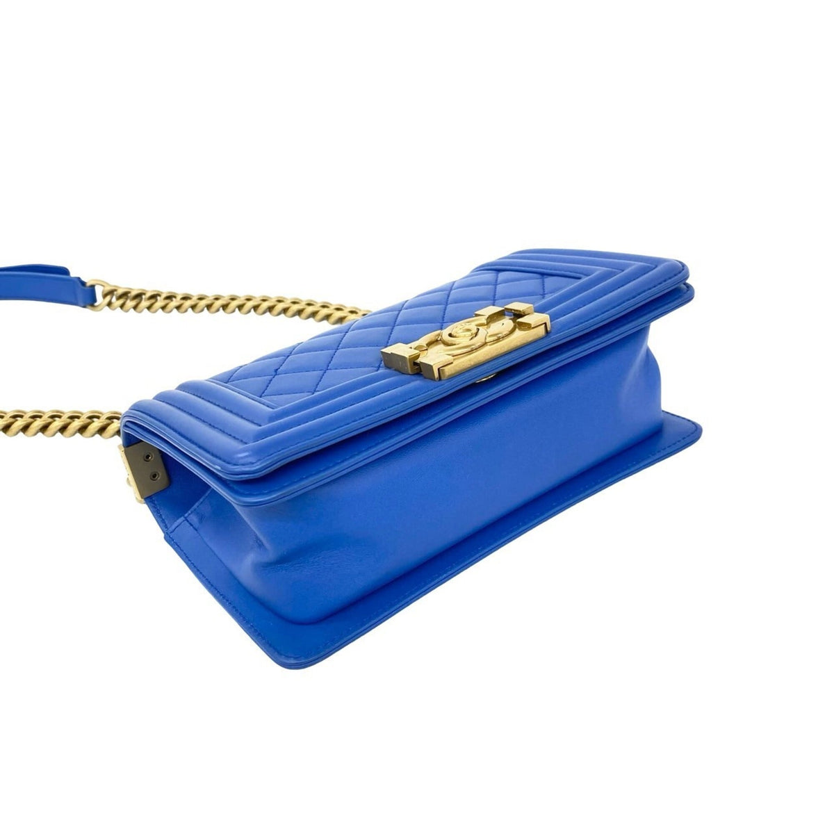 Chanel Blue Leather Shoulder Bag (Pre-Owned)